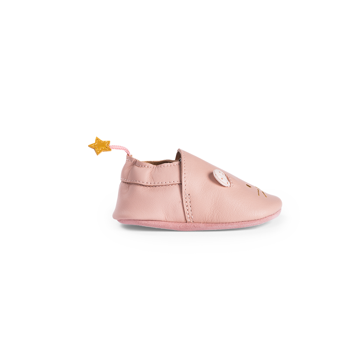Chaussons cuir souris rose La petite ecole de danse 612 m
