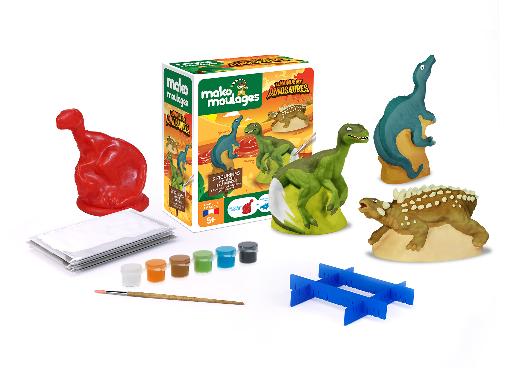 Coffret 3 moulages Dinosaures Mako Moulages