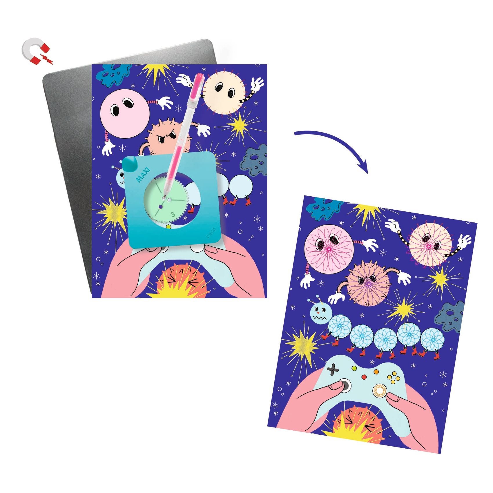 Coffret dessin et coloriage Spirales Djeco