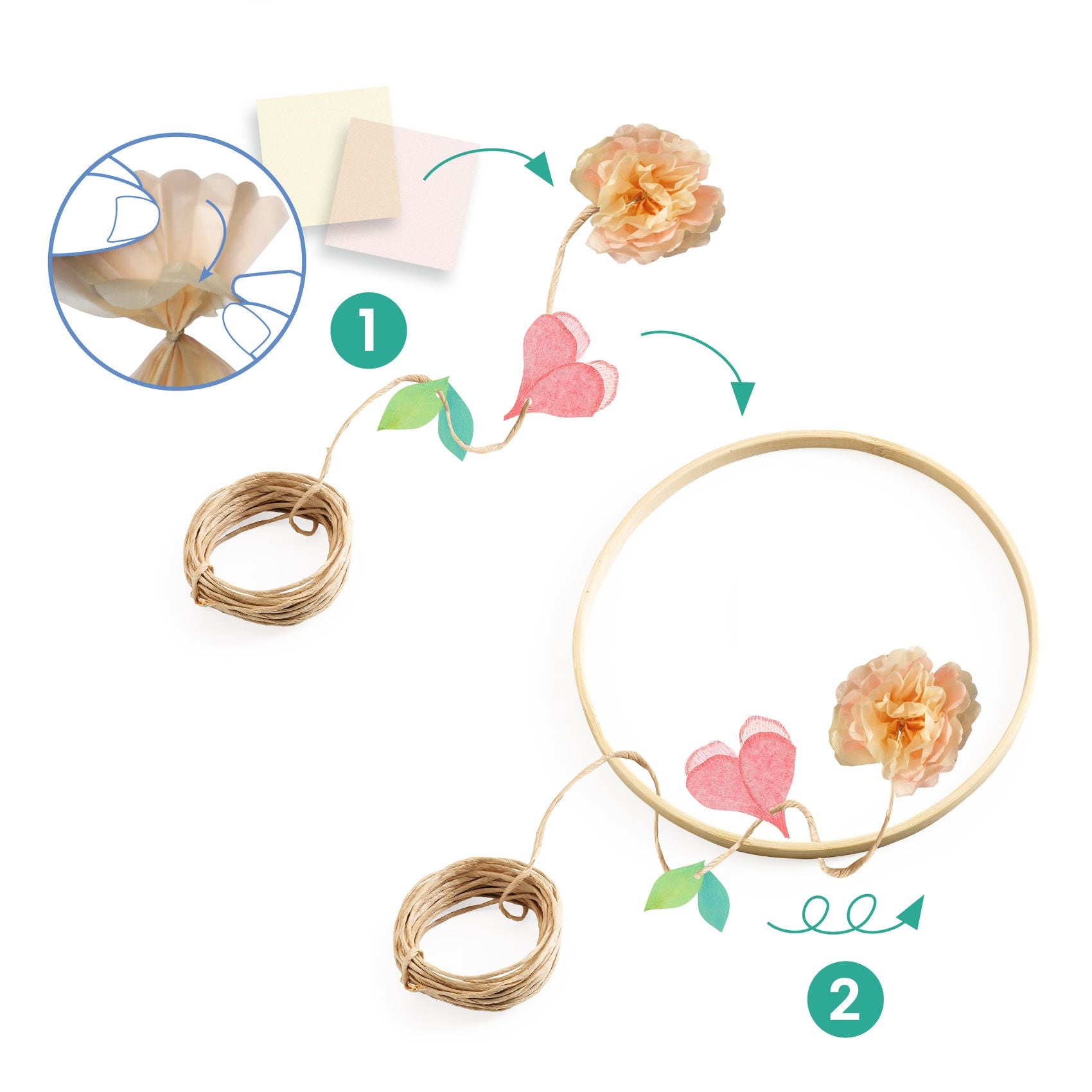 DIY Couronne de fleurs Dalia Djeco
