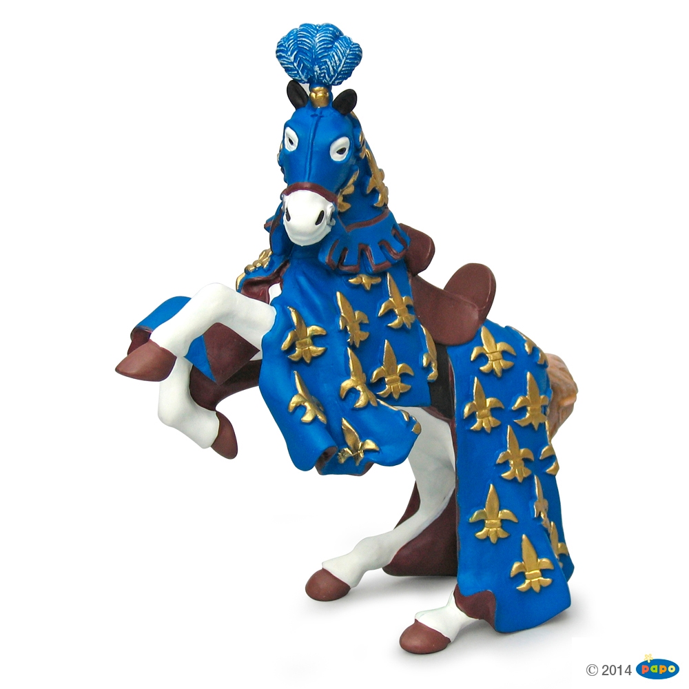 Figurine Cheval du prince Philippe bleu Papo