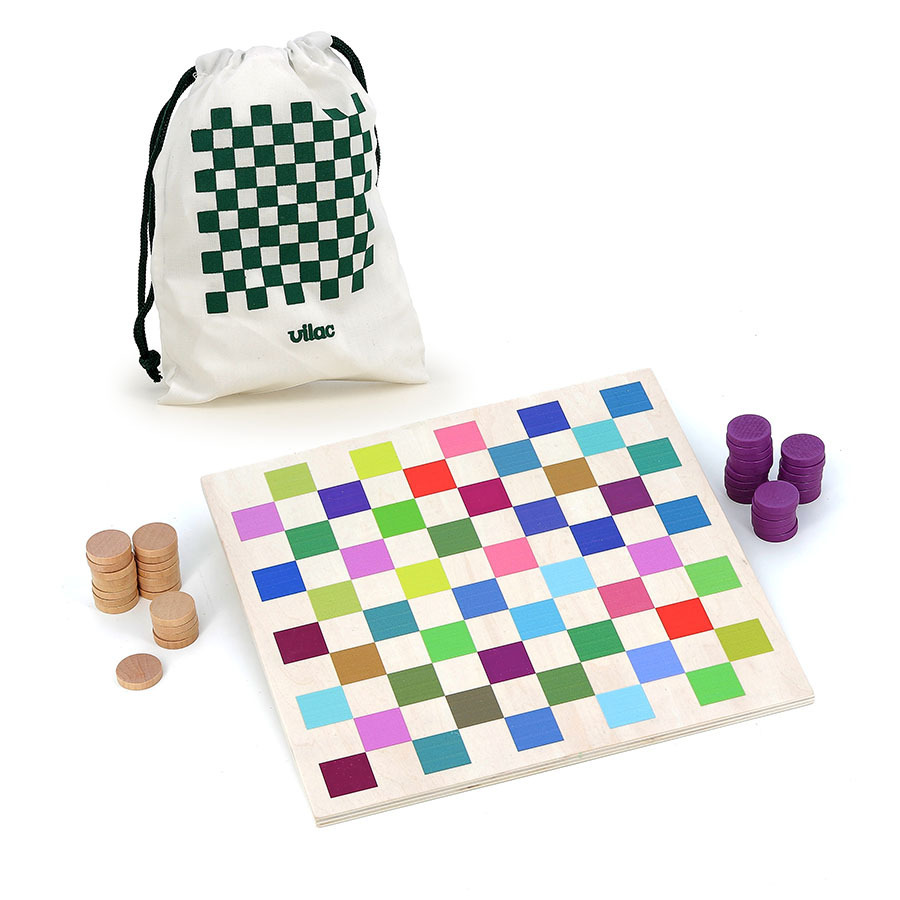 Jeu de dames multicolore Vilac