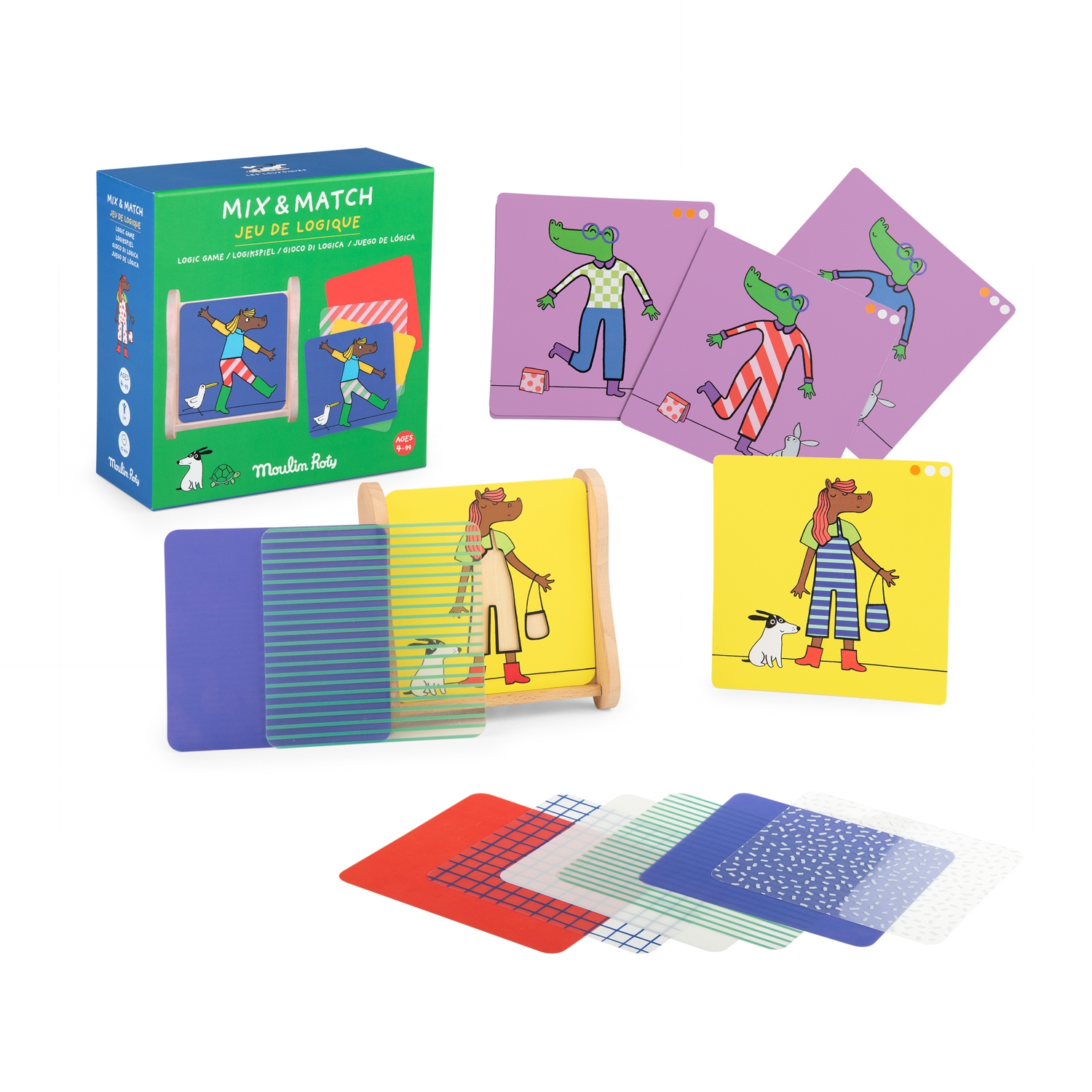 Jeu de logique mix and match Les Loufoques Moulin Roty