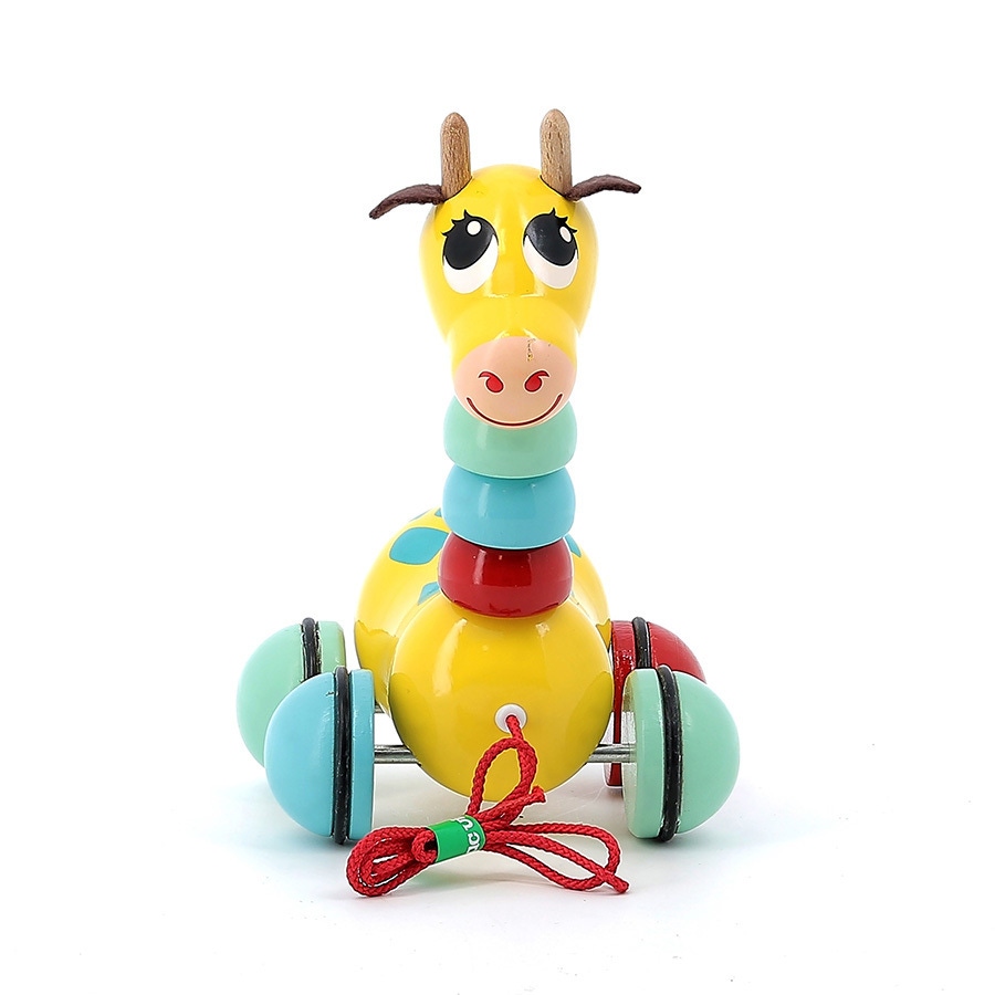 Jouet a tirer flip flap la girafe Vilac