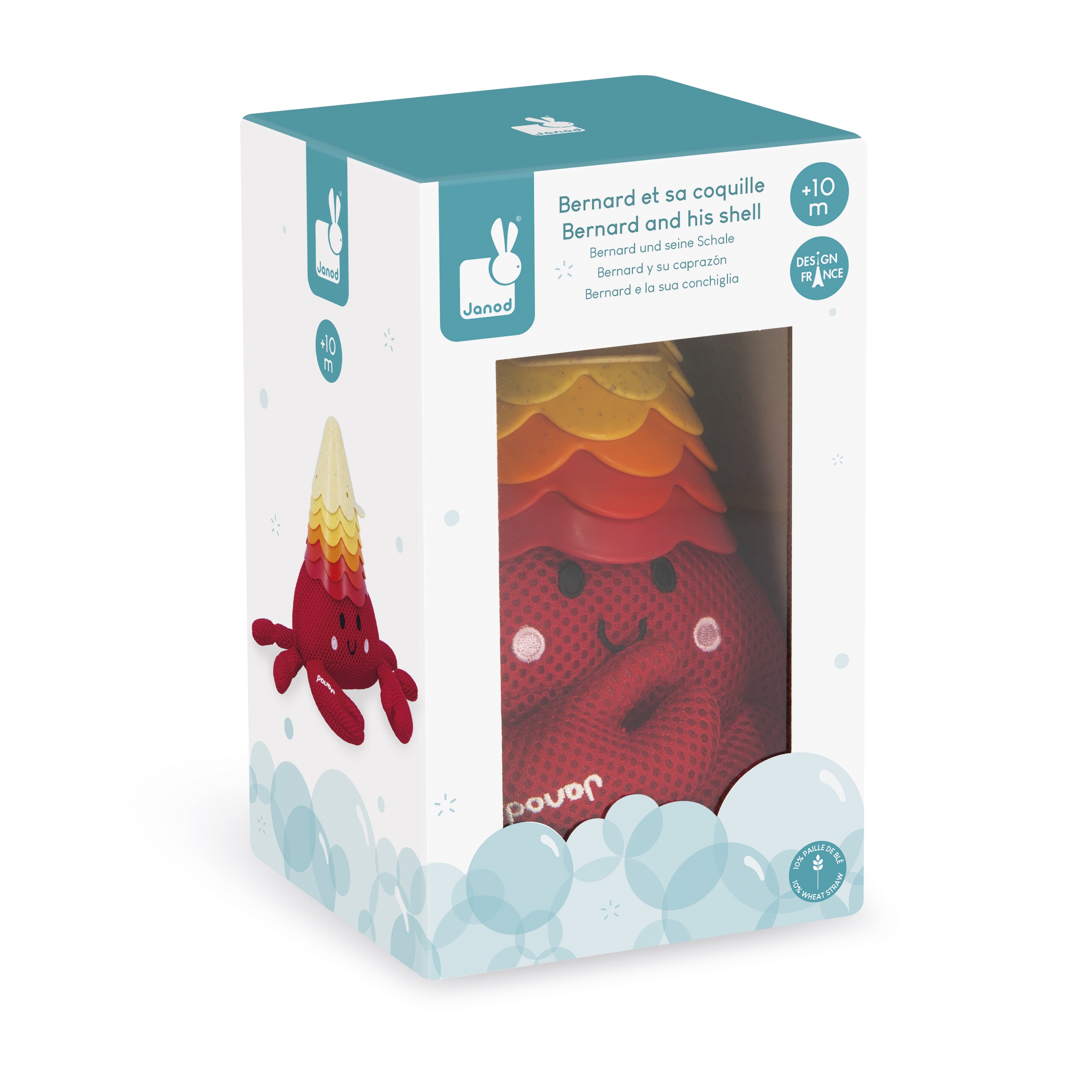 Jouet de bain Bernard et sa coquille Janod