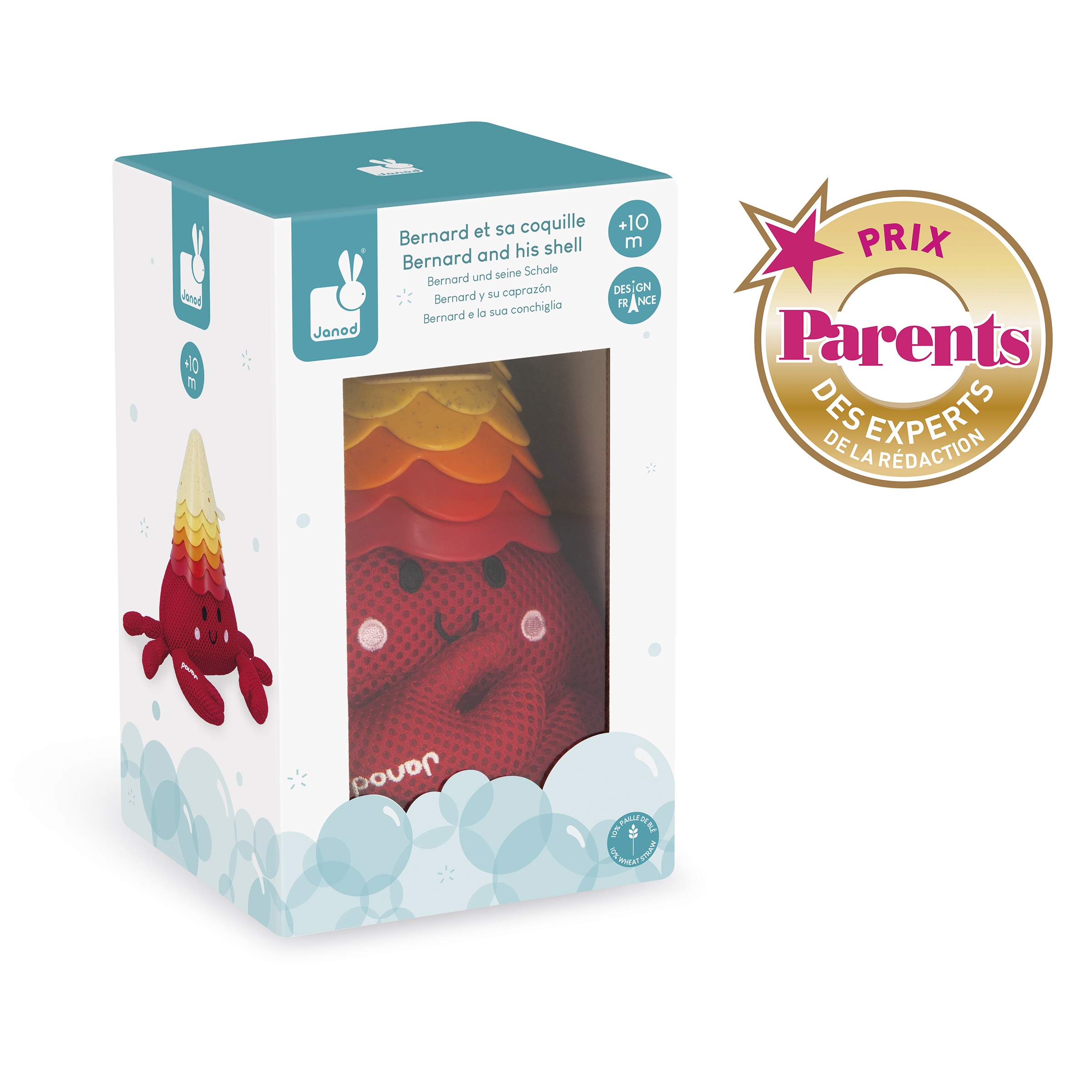 Jouet de bain Bernard et sa coquille Janod