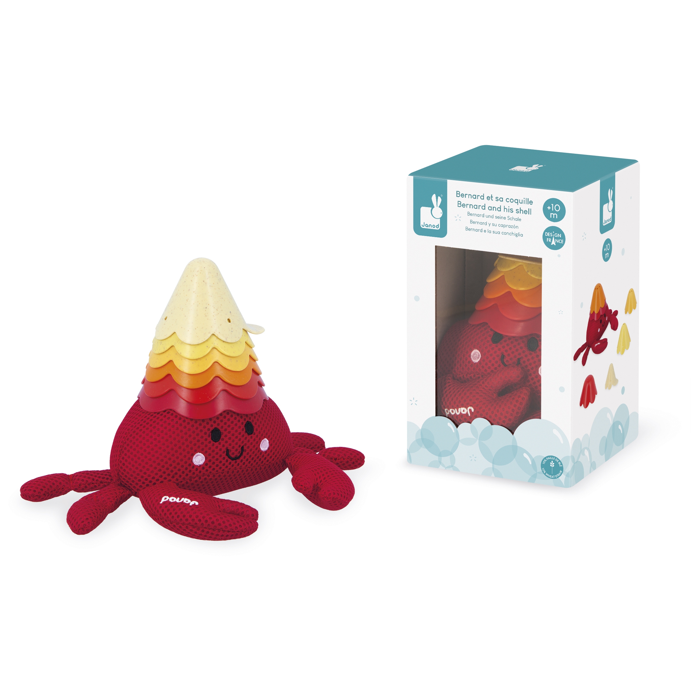 Jouet de bain Bernard et sa coquille Janod