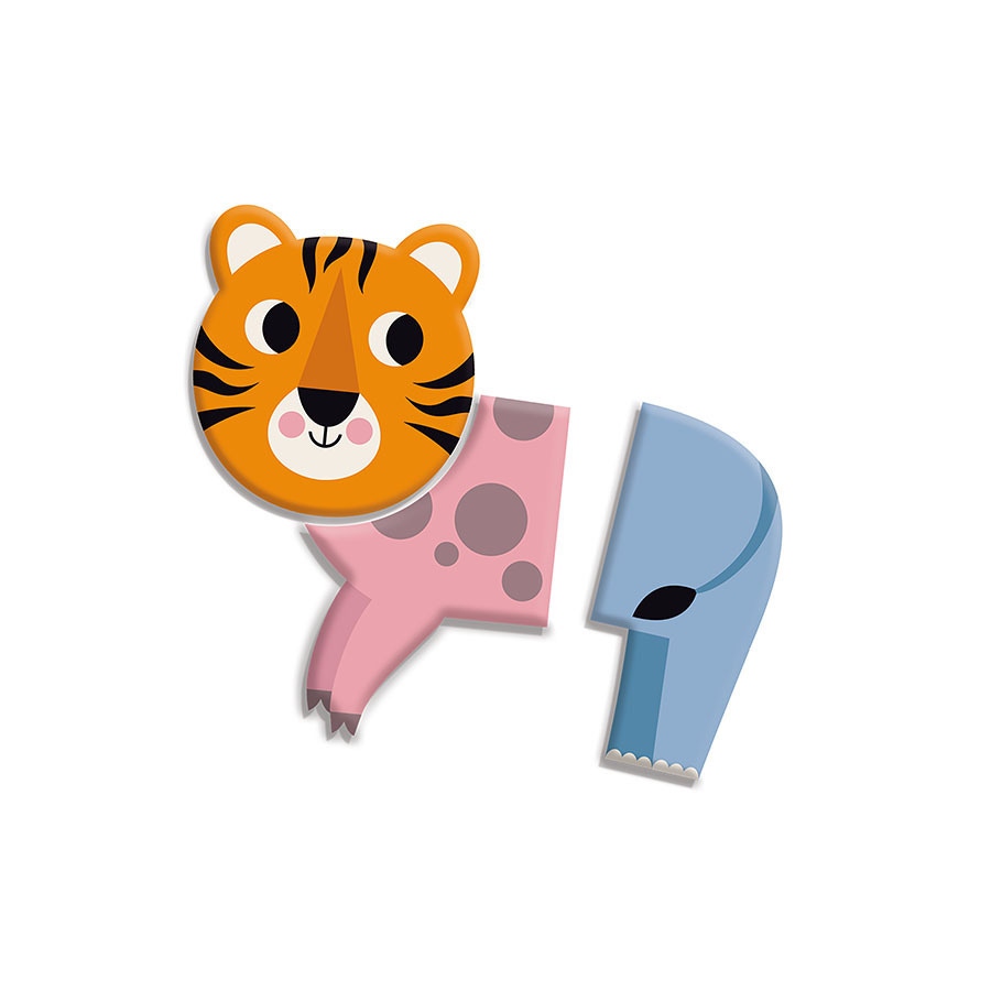 Magnets en bois 10 animaux rigolos Vilac