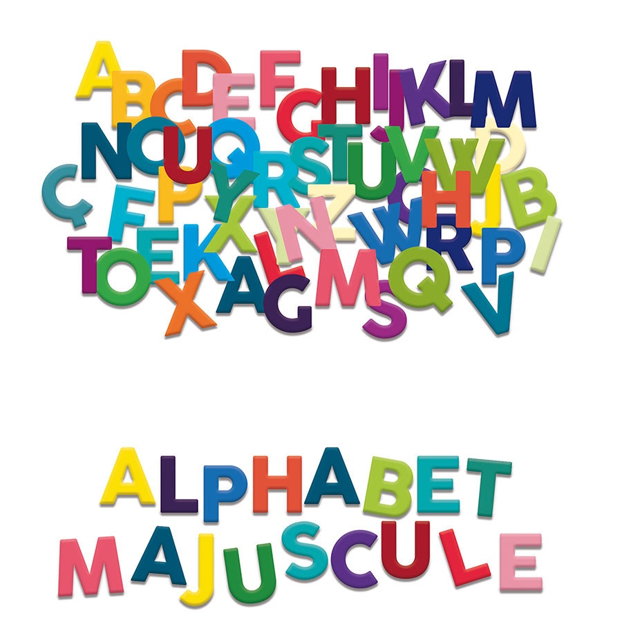 Magnets en bois Alphabet majuscules Vilac
