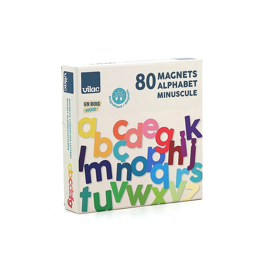 Magnets en bois Alphabet minuscules Vilac