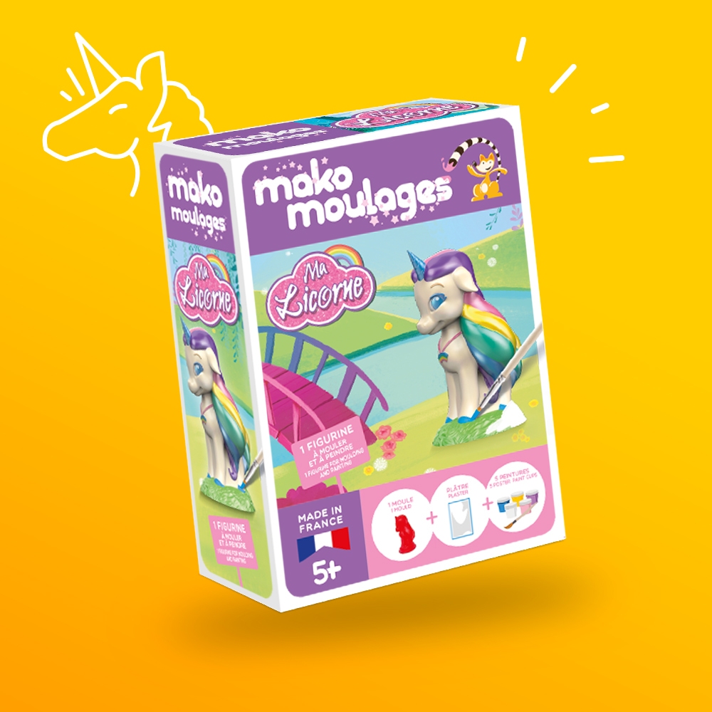 Moulage ma Licorne Arc en Ciel Mako Moulages