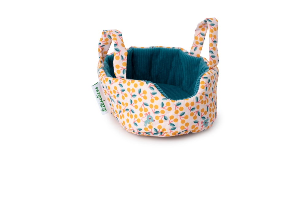 Peluche Jeanne le chat et son panier Lilliputiens