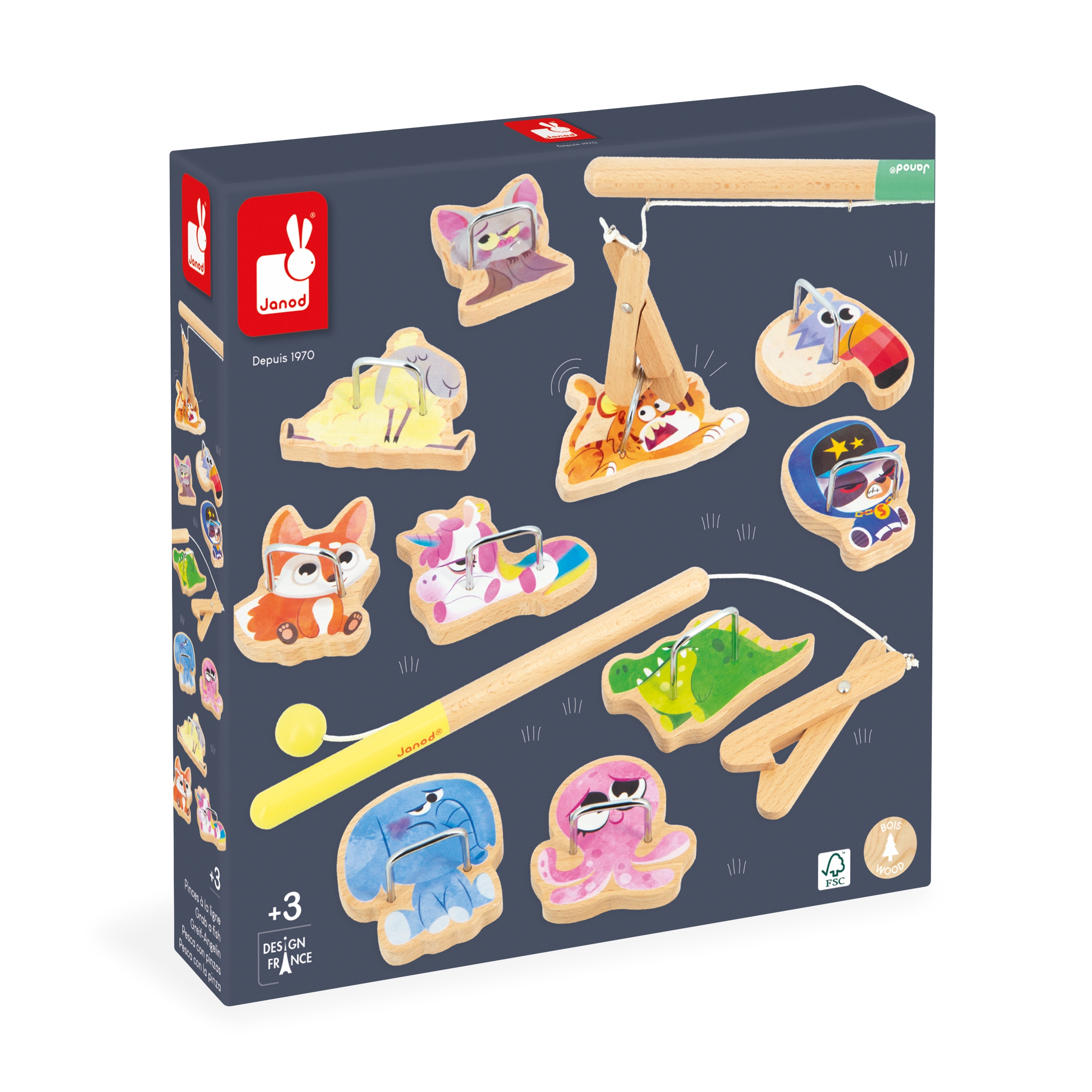 Pinces a la ligne Applepop Janod