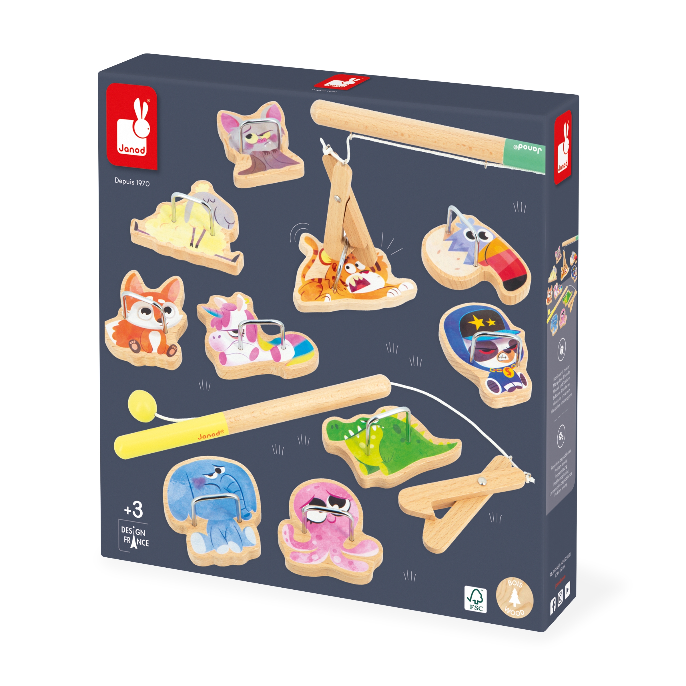 Pinces a la ligne Applepop Janod