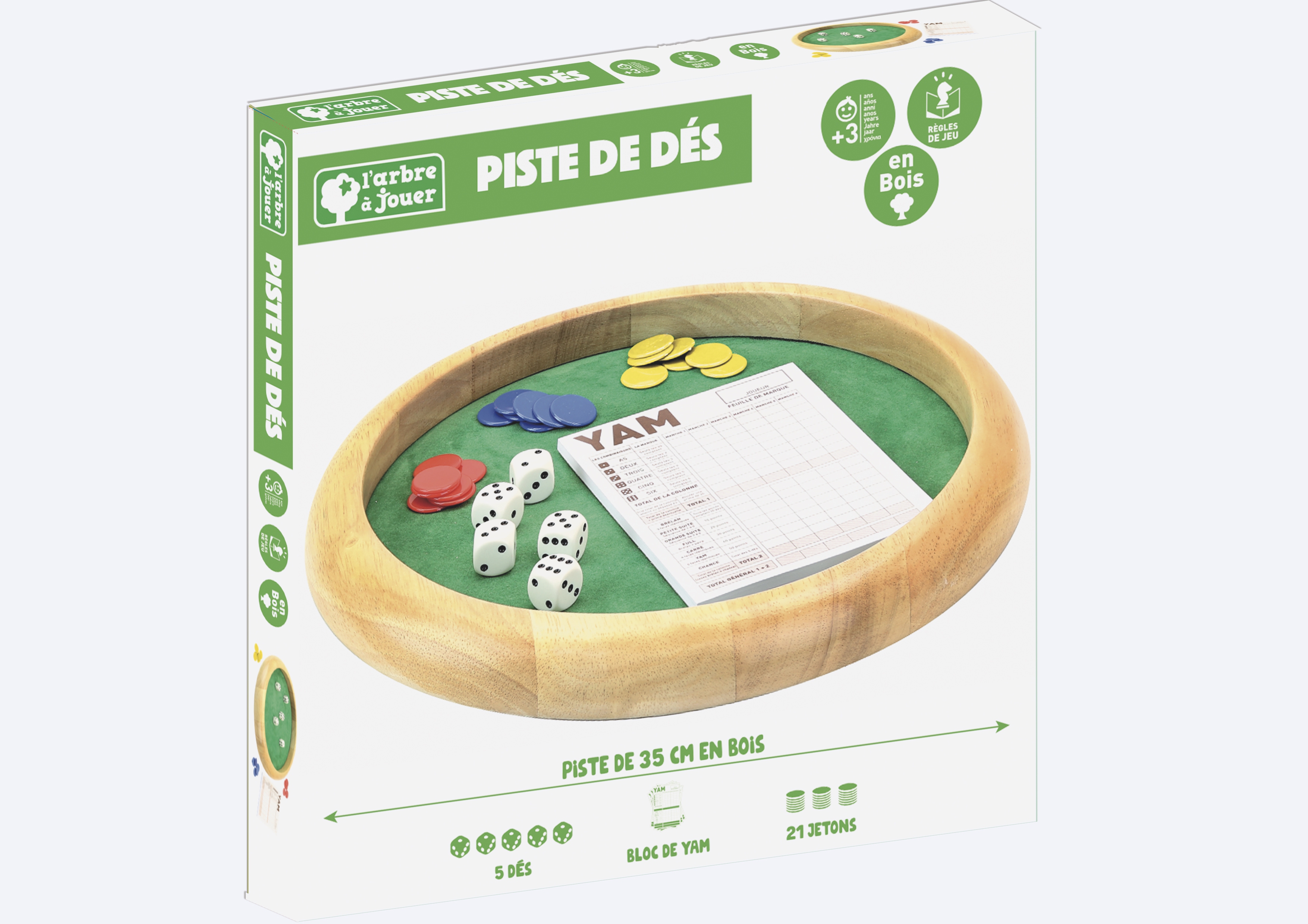 Piste de des en bois Jeujura