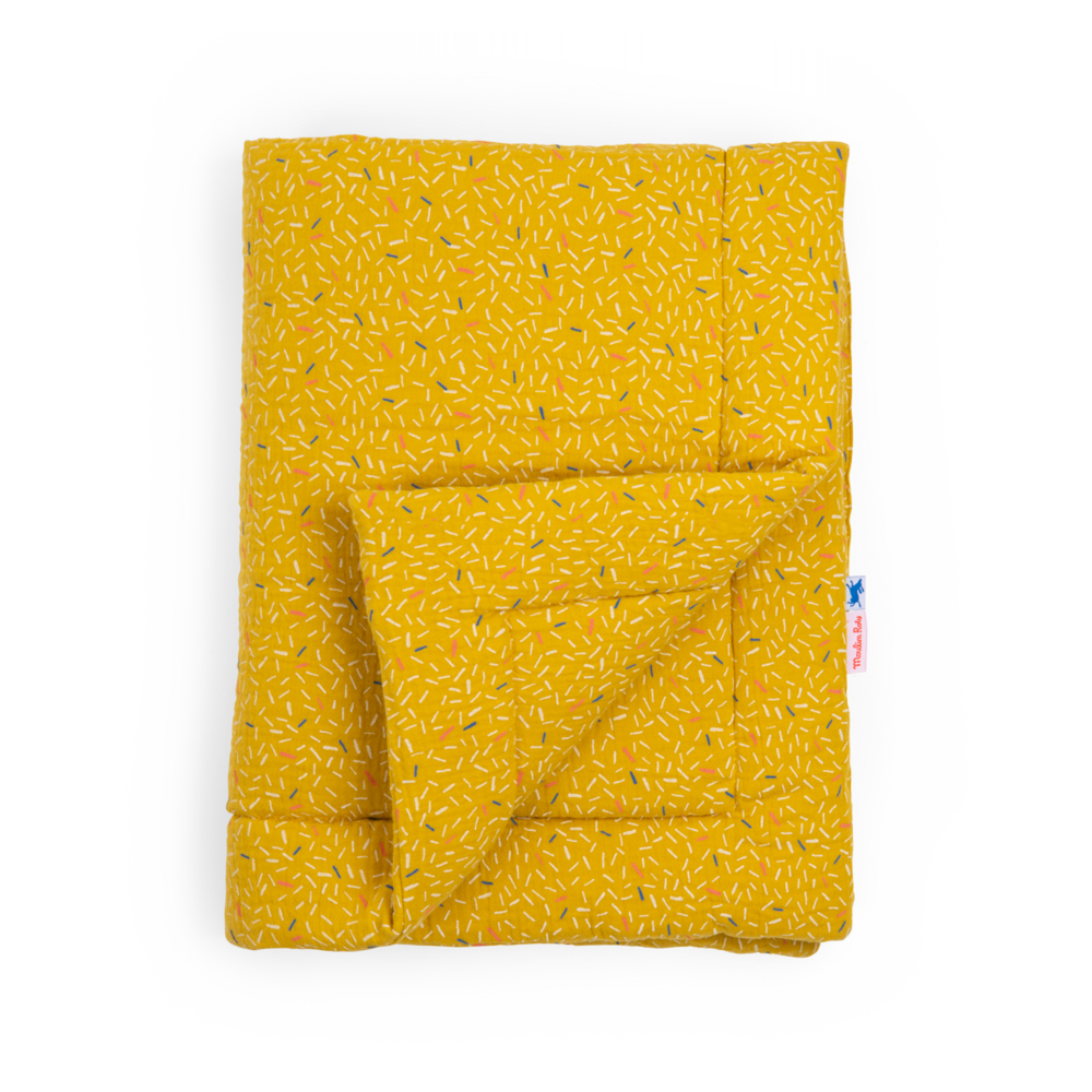 Plaid jaune Puce  Pilou Moulin Roty