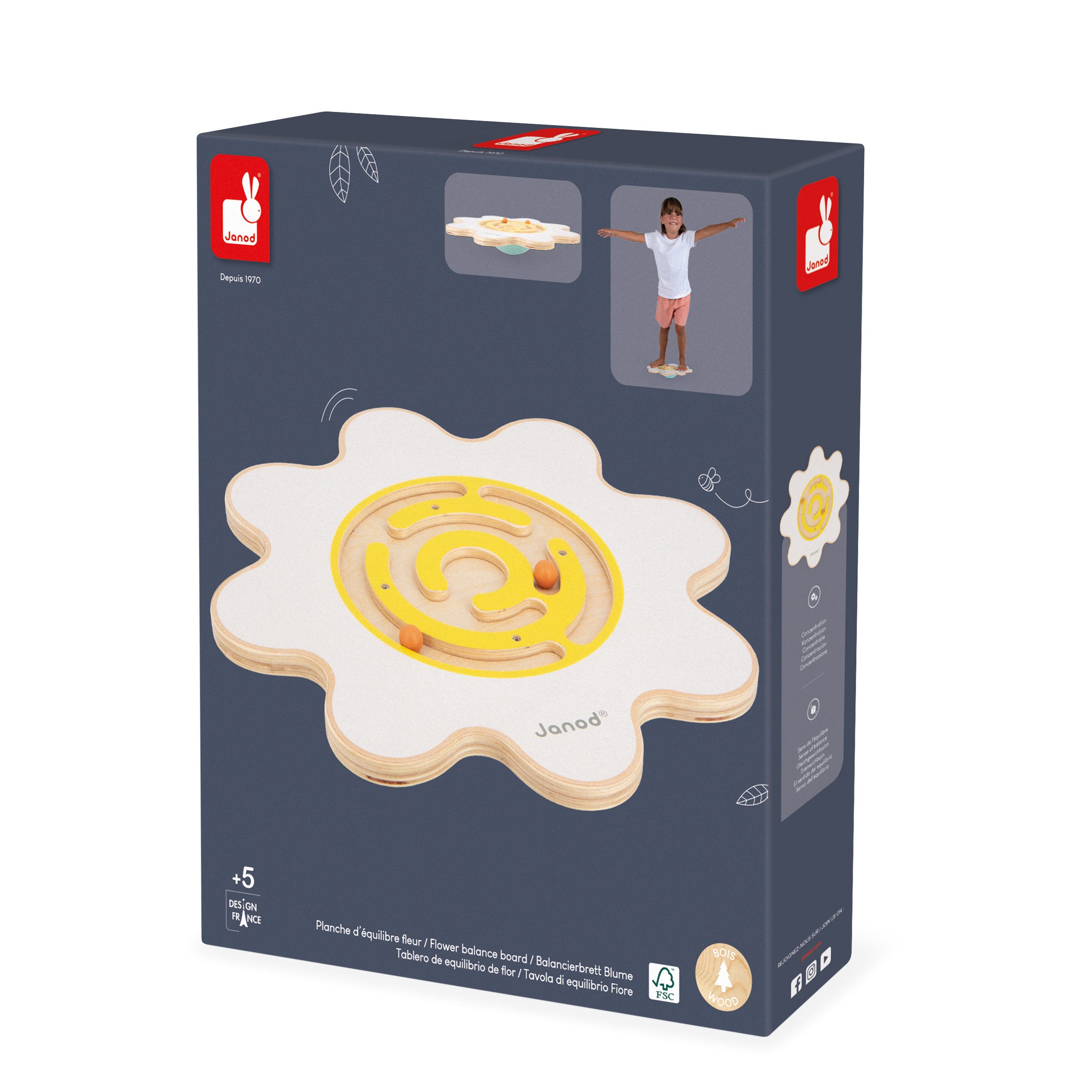 Planche d'equilibre Fleur Sweet Cocoon Janod