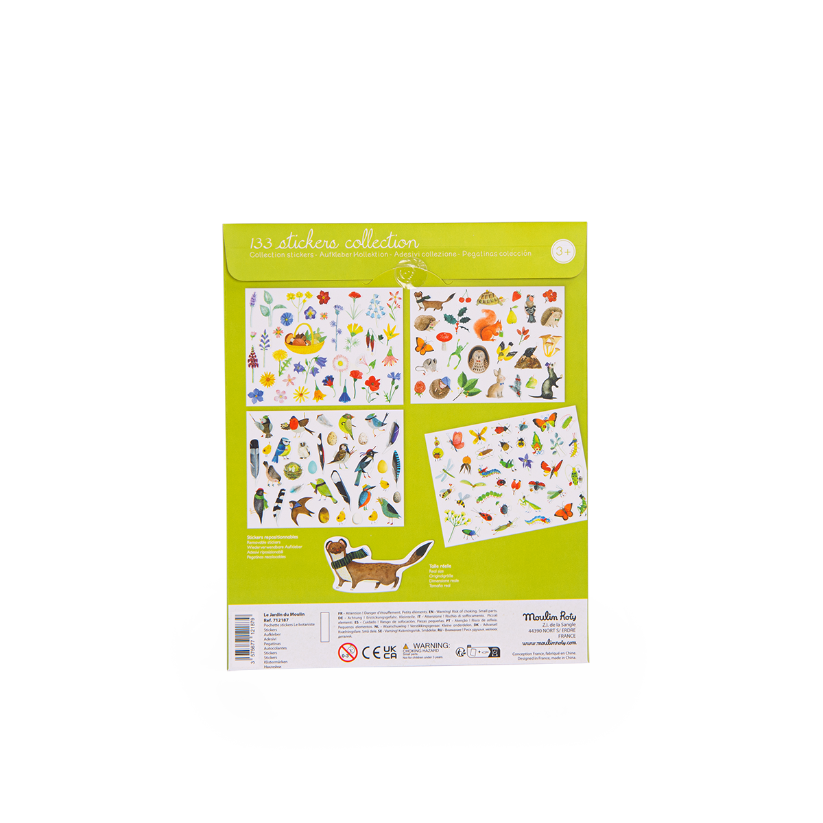 Pochette stickers Le botaniste Le Jardin du Moulin