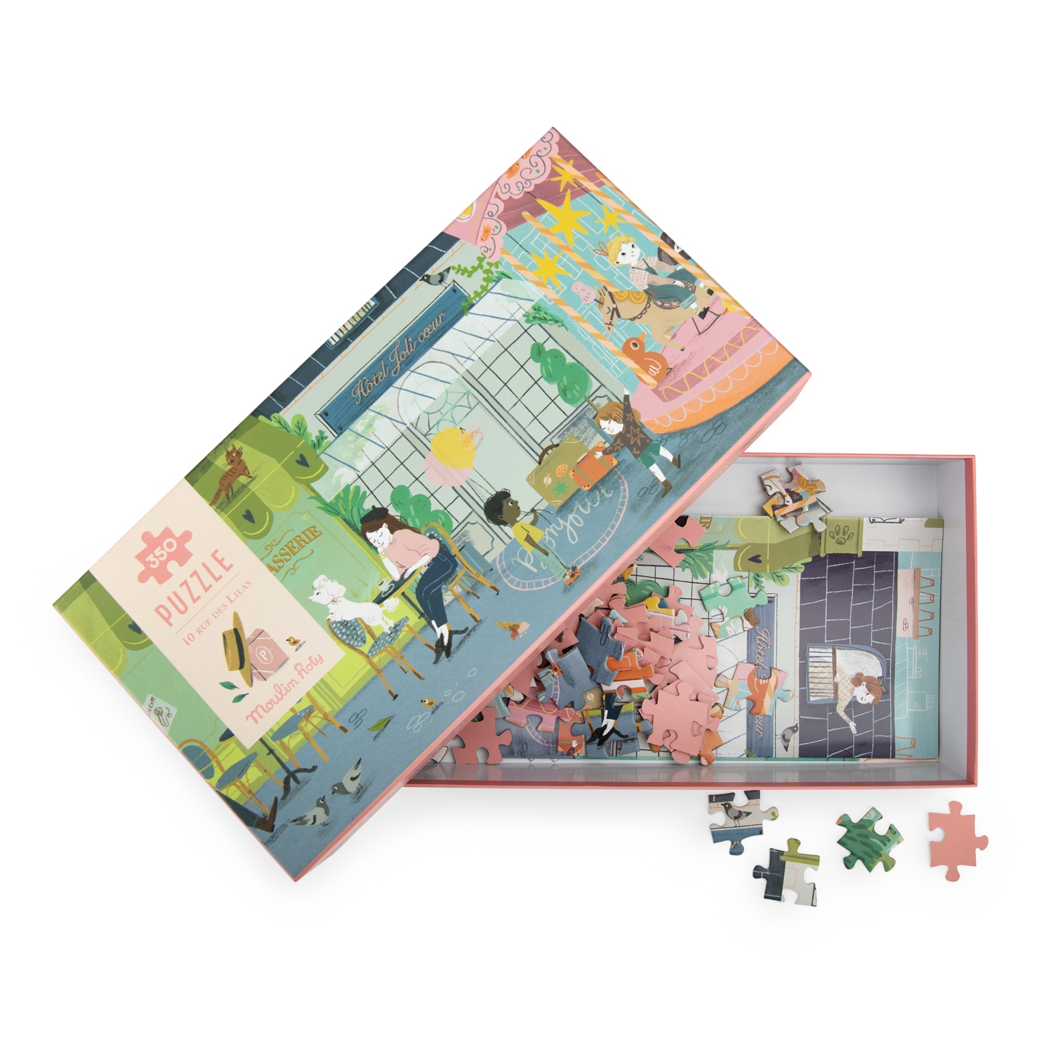 Puzzle 10 rue des lilas 350 pcs Les Parisiennes Moulin Roty