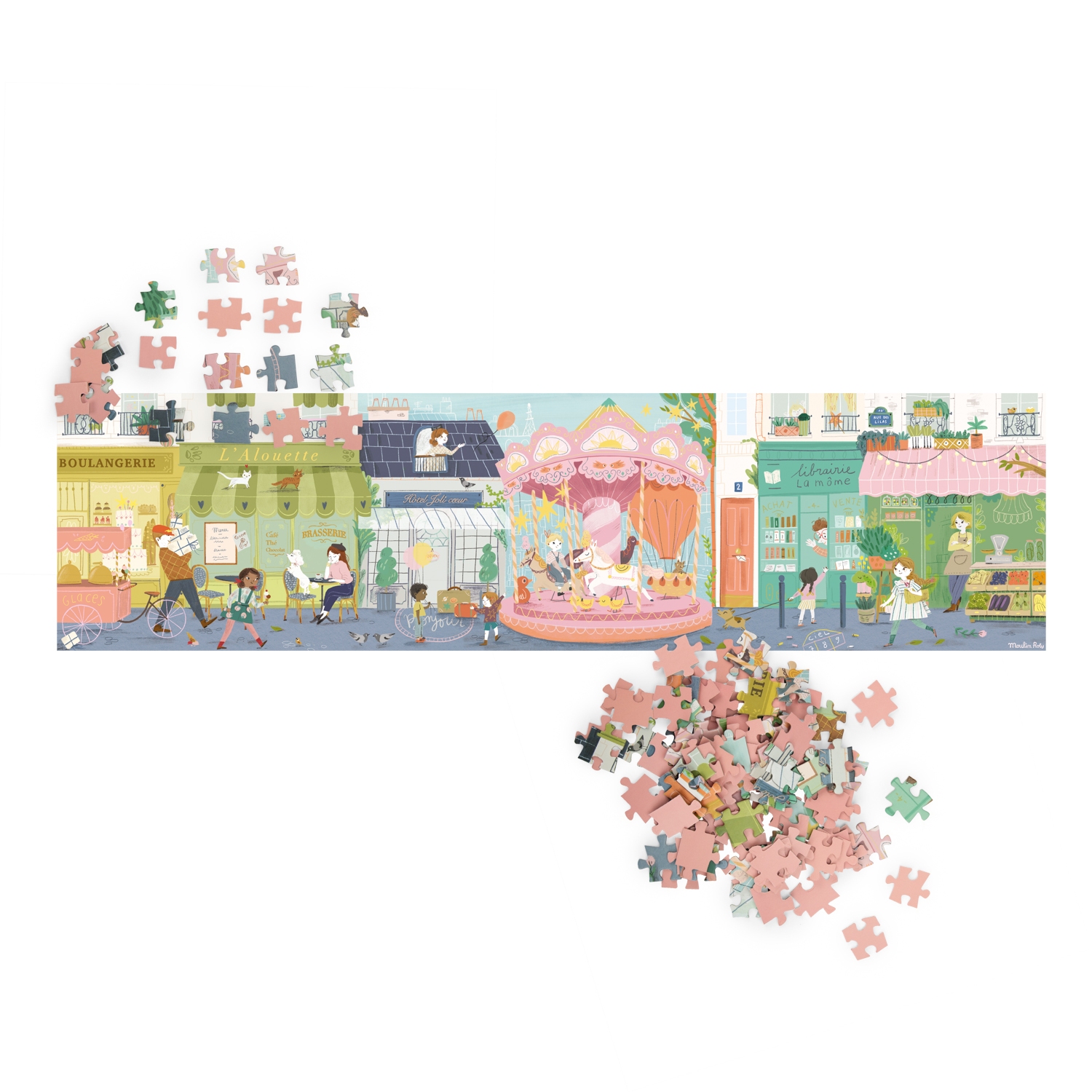 Puzzle 10 rue des lilas 350 pcs Les Parisiennes Moulin Roty
