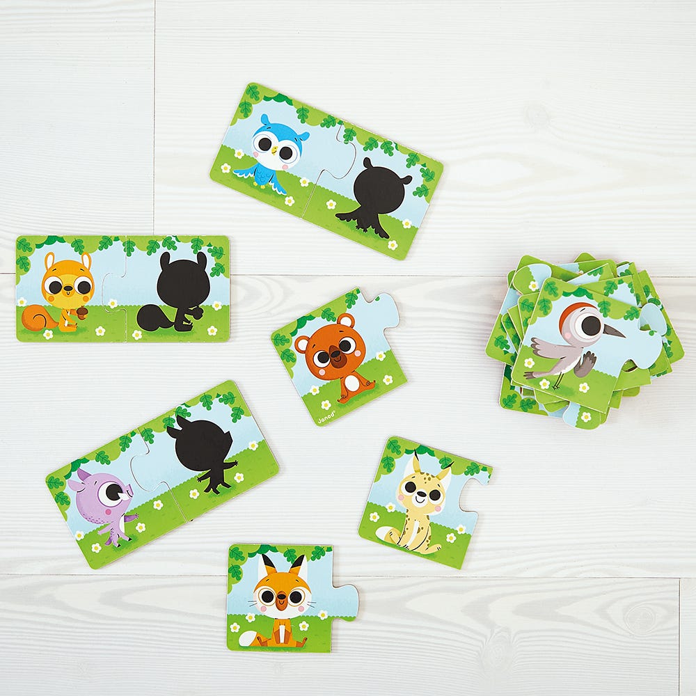 Puzzle Duo les Animaux et leur Ombre Janod