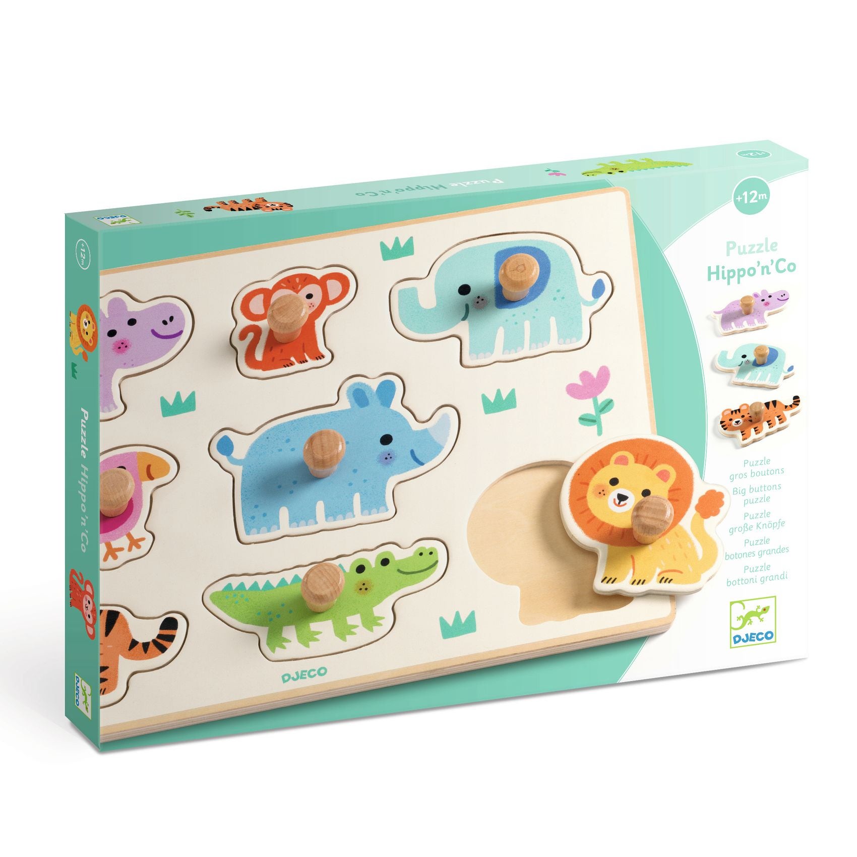 Puzzle Encastrement la Savane Hippo'n'go Djeco
