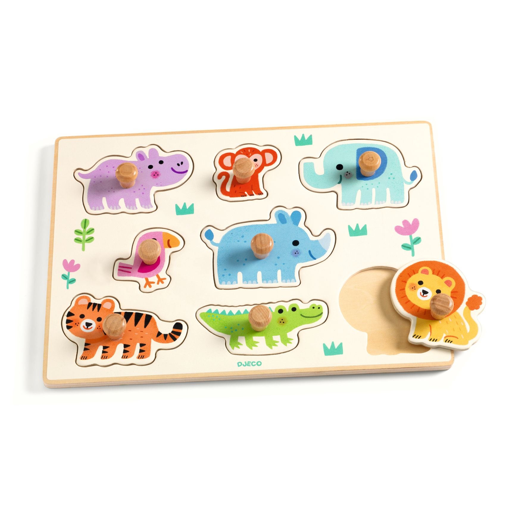 Puzzle Encastrement la Savane Hippo'n'go Djeco
