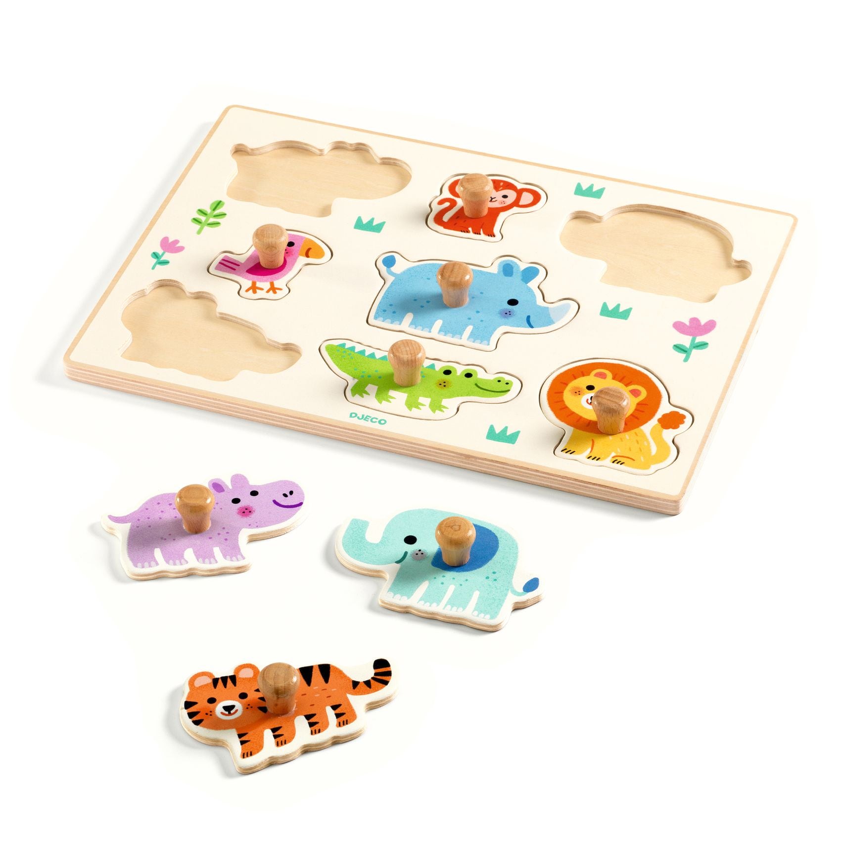 Puzzle Encastrement la Savane Hippo'n'go Djeco