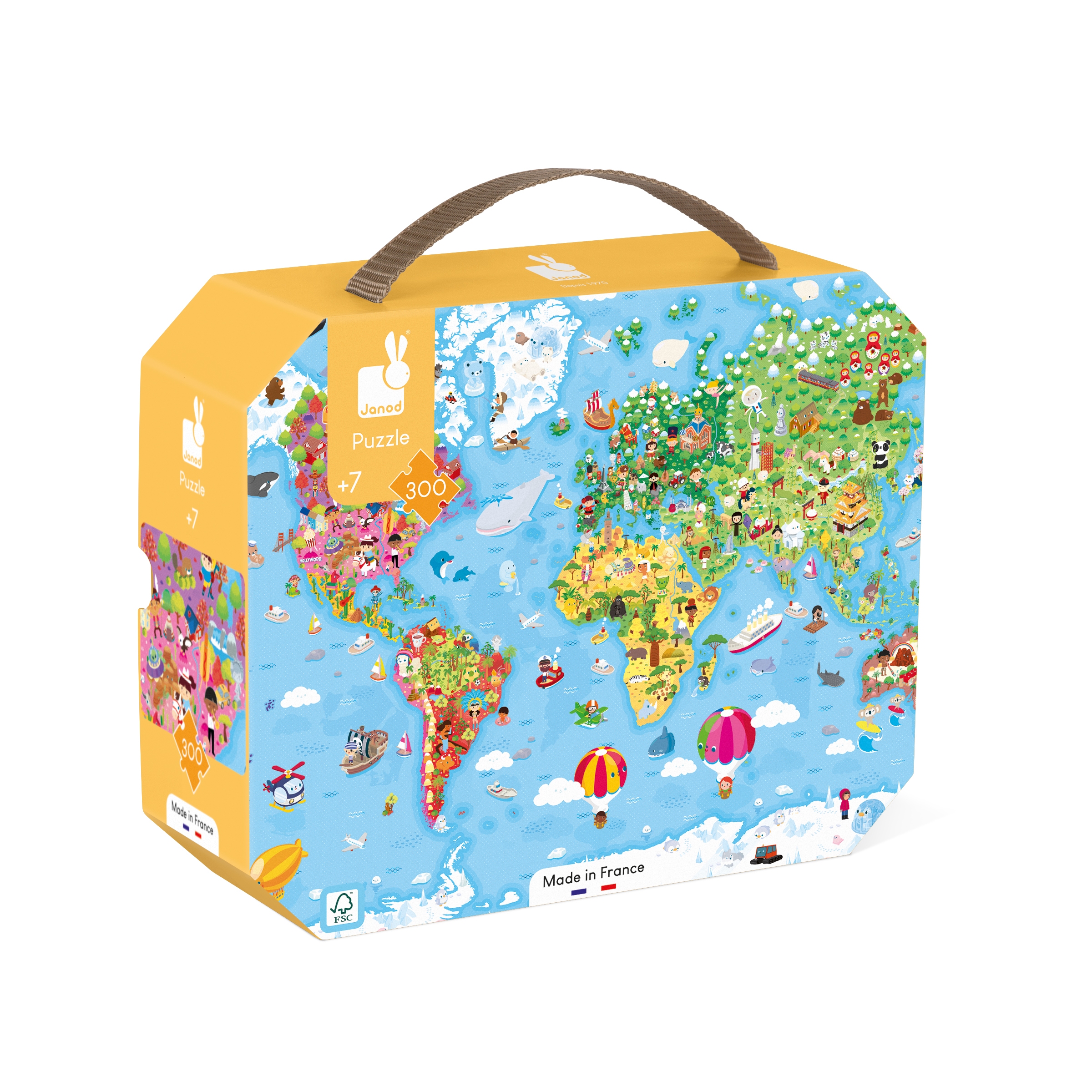 Puzzle Geant du monde 300 pcs Janod