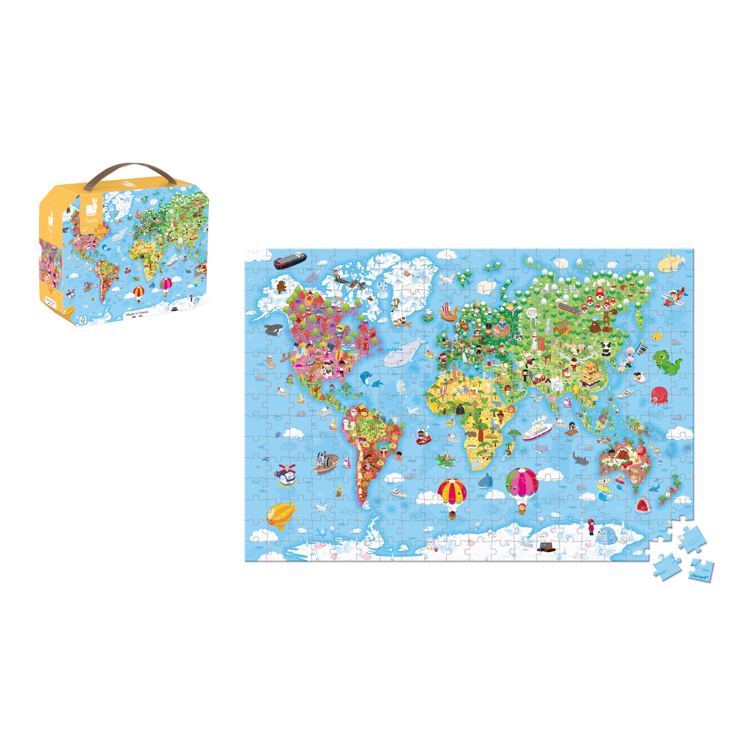 Puzzle Geant du monde 300 pcs Janod