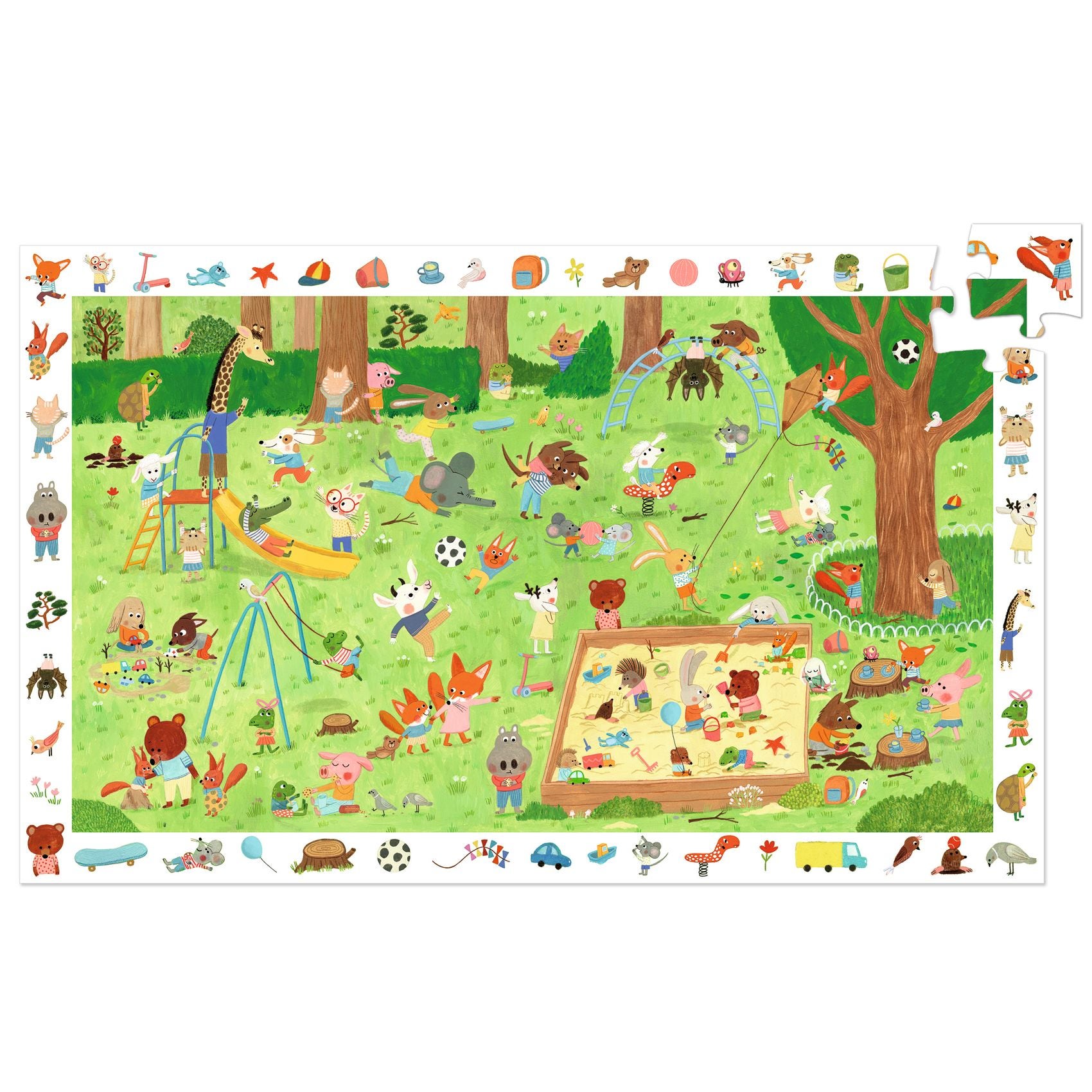Puzzle d'observation le Square des petits amis 35 pcs Djeco