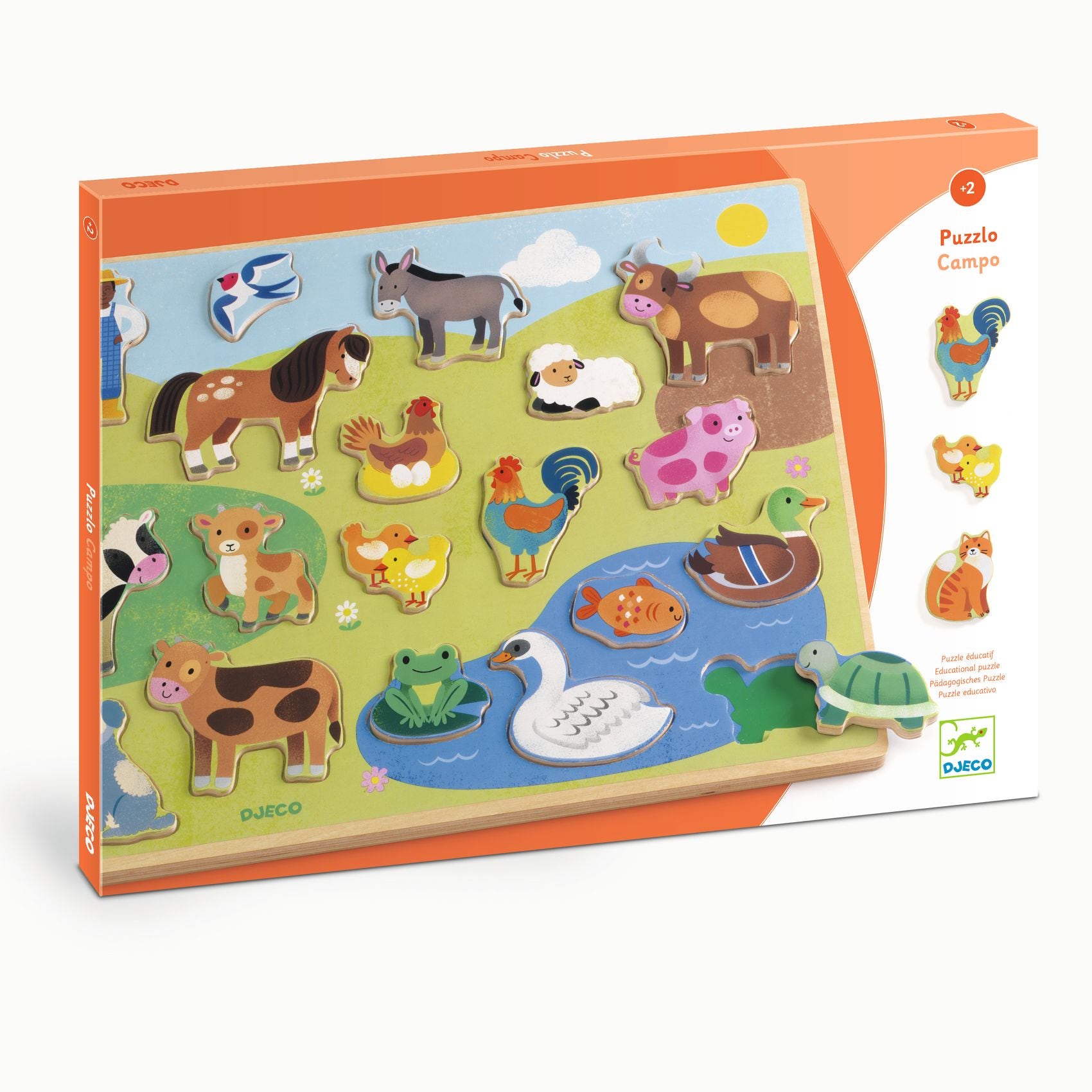 Puzzle encastrement Puzzlo Campo Djeco