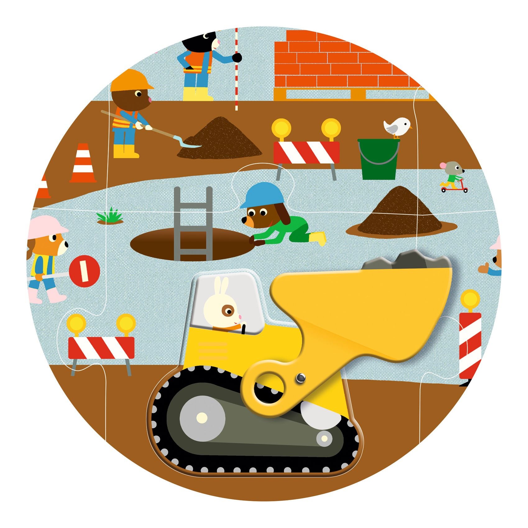 Puzzle geant le Chantier 12 pcs Djeco