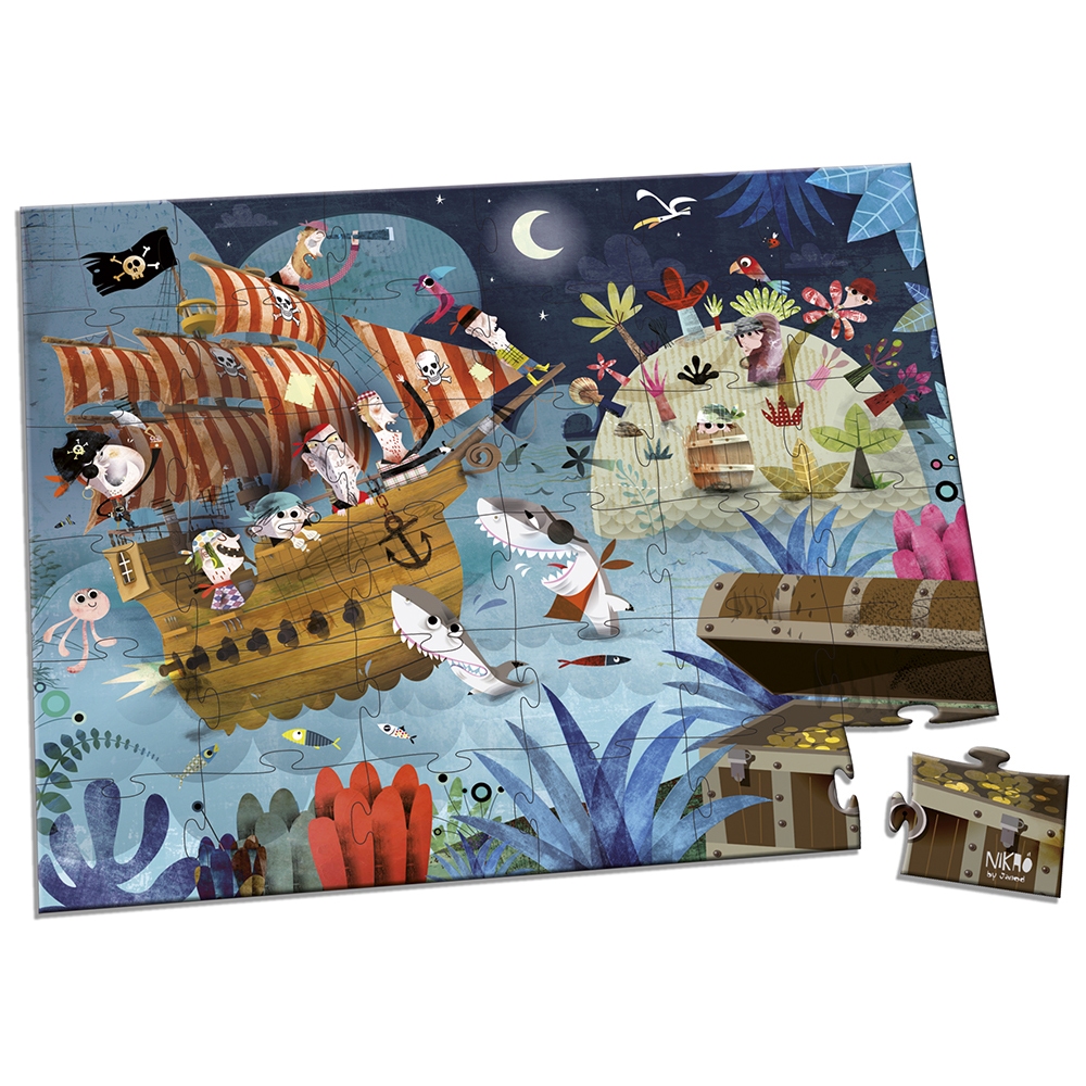 Puzzle la Chasse au Tresor 36 pcs Janod
