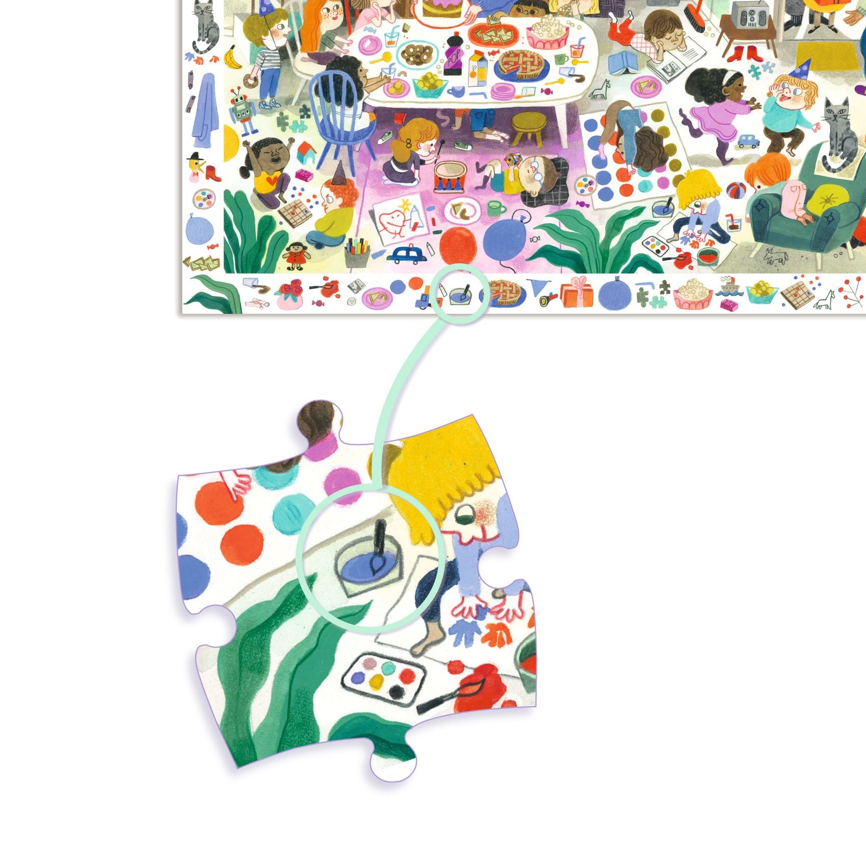 Puzzle observation La fete d'anniversaire Djeco