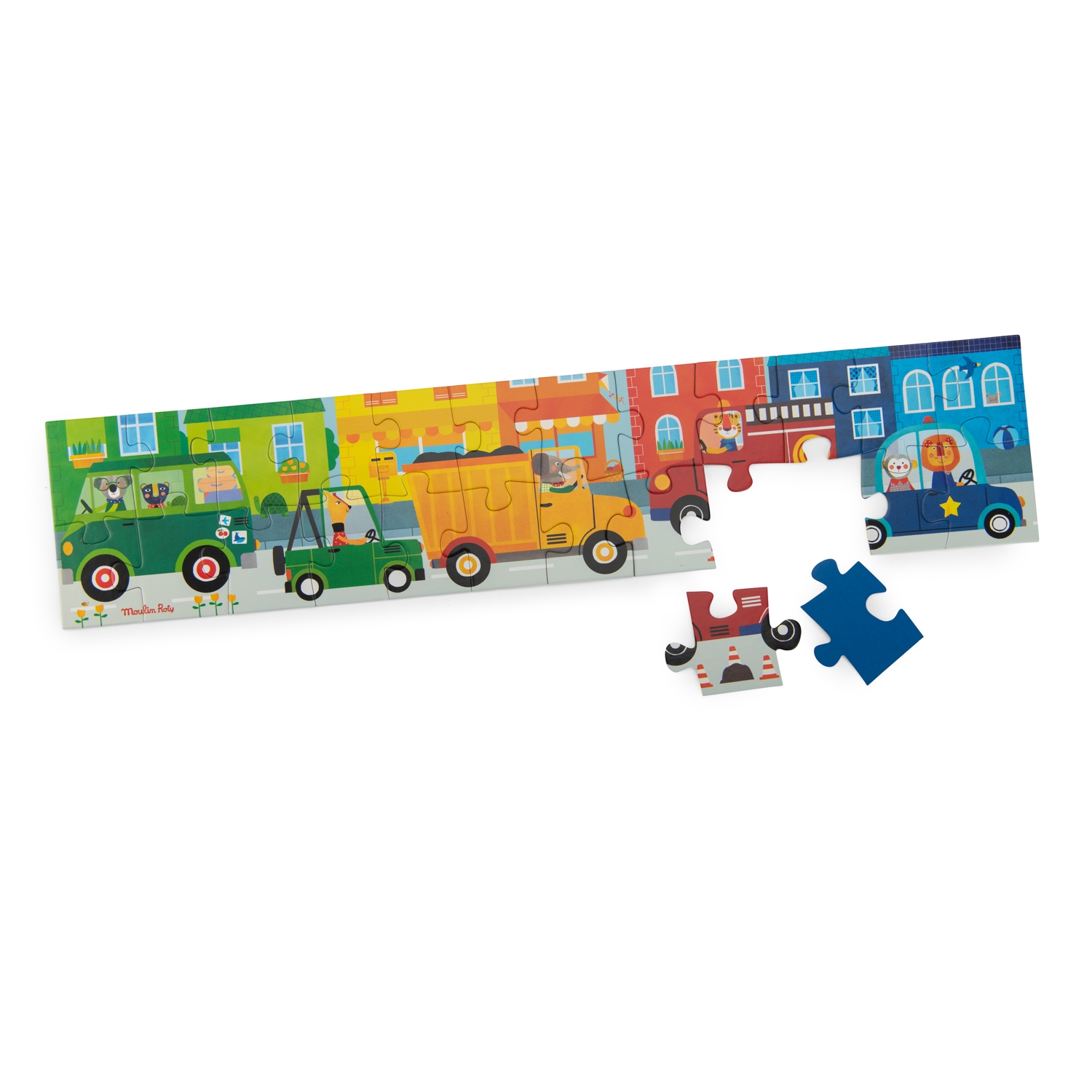 Puzzle vehicules 24 pcs Les Popipop Moulin Roty