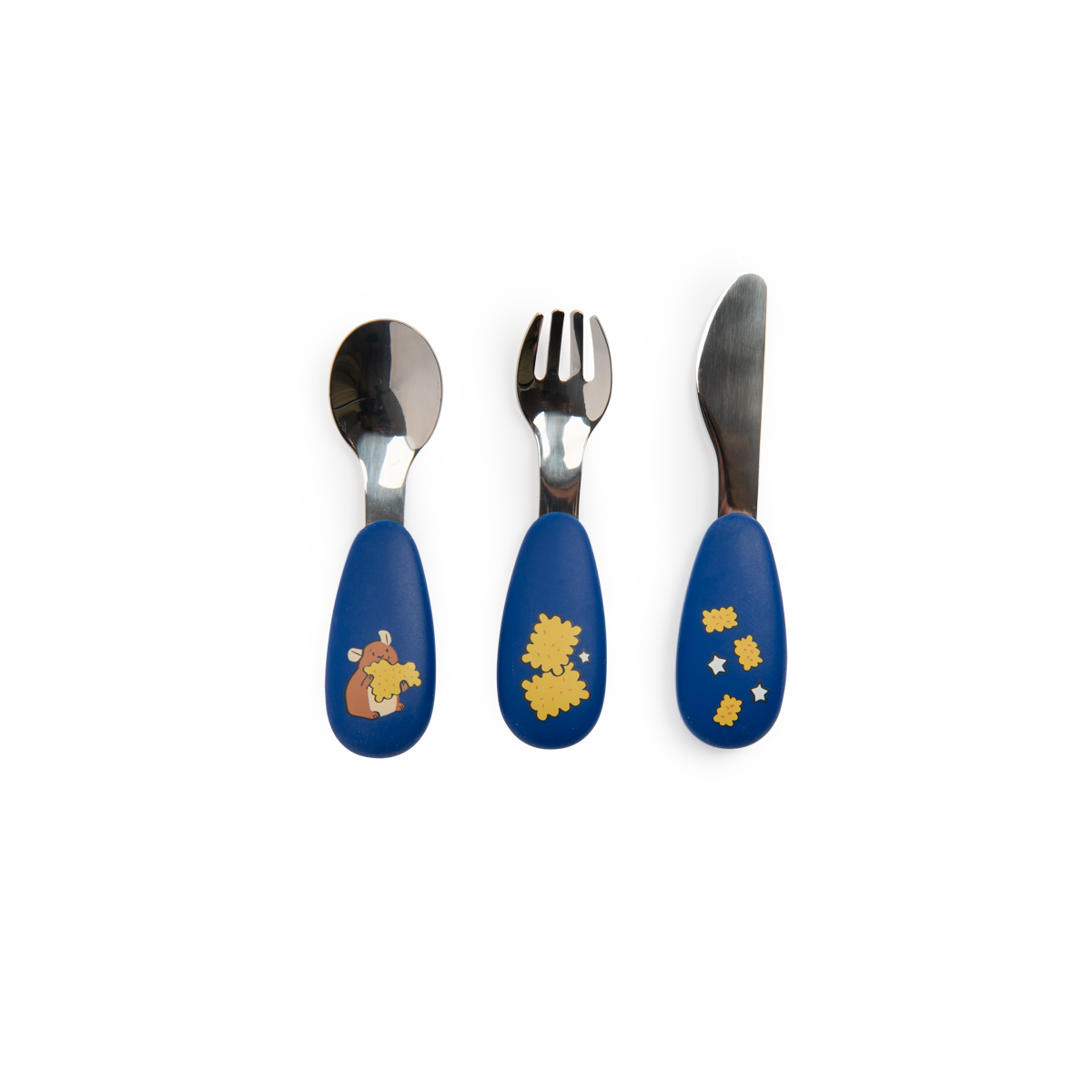 Set couverts silicone Puce  Pilou Moulin Roty