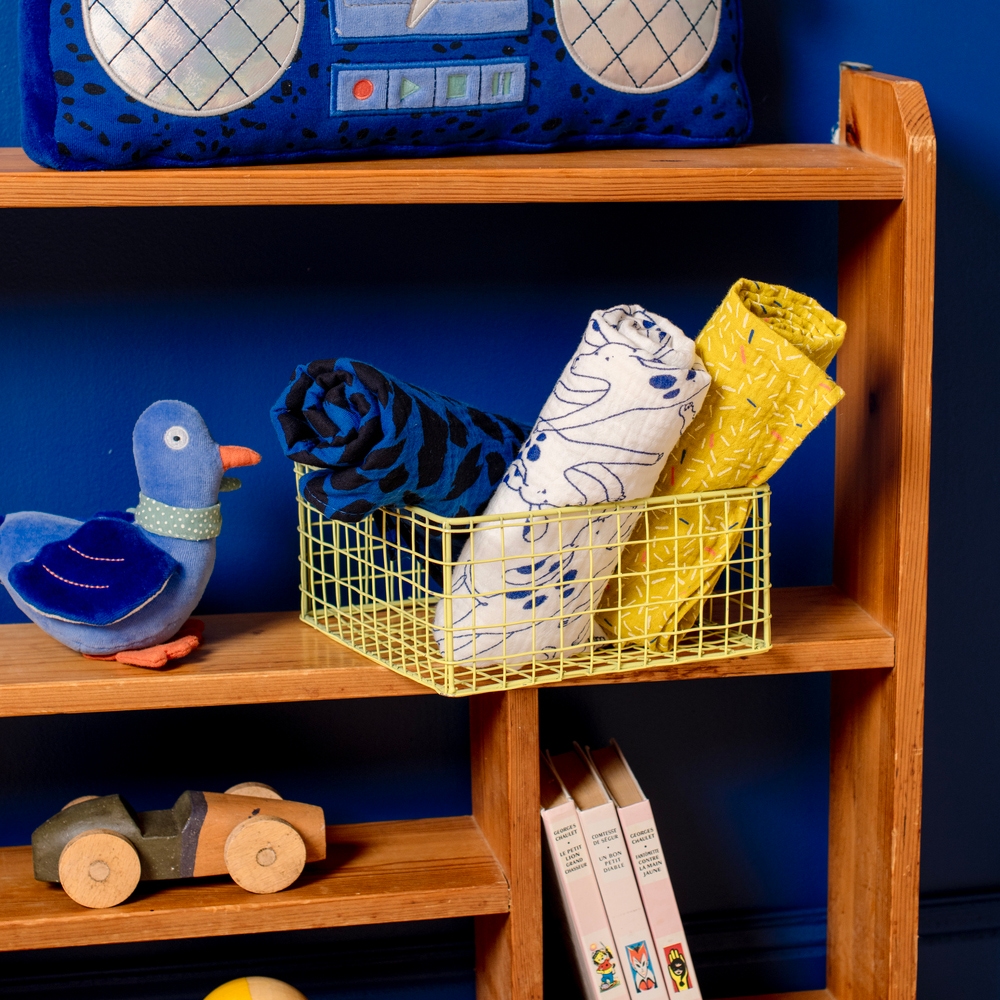 Set de 3 langes imprimes Puce  Pilou Moulin Roty