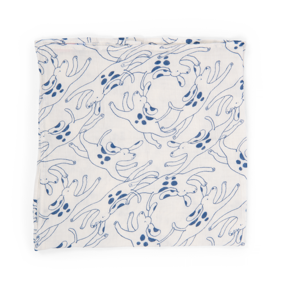 Set de 3 langes imprimes Puce  Pilou Moulin Roty