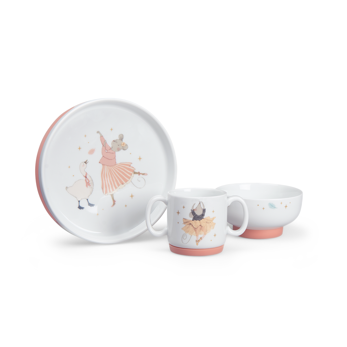 Set de vaisselle en porcelaine La petite ecole de danse