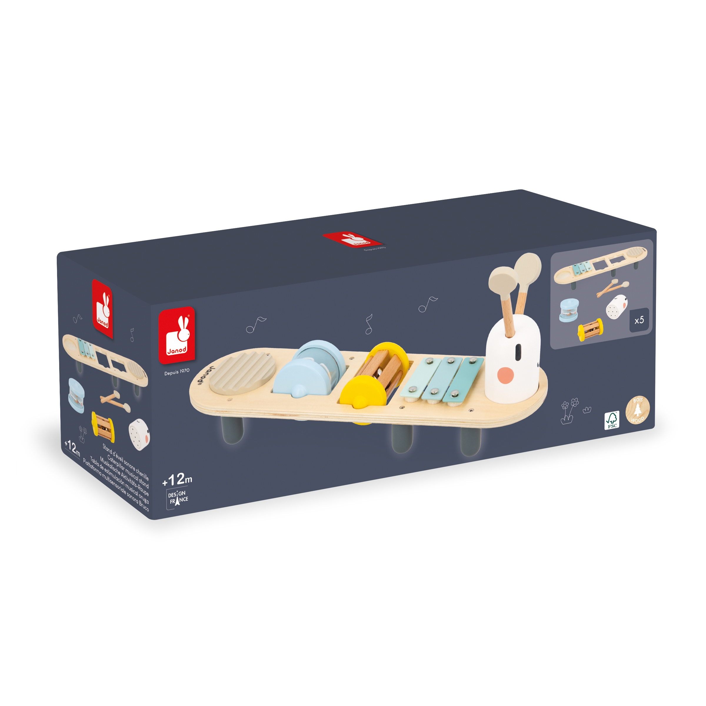 Stand d'eveil sonore Chenille Sweet Cocoon Janod