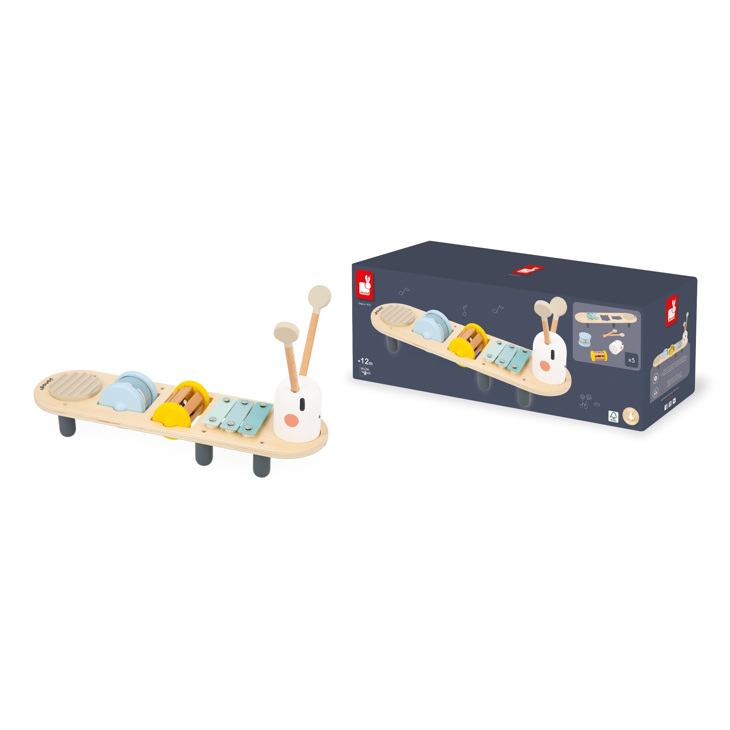 Stand d'eveil sonore Chenille Sweet Cocoon Janod