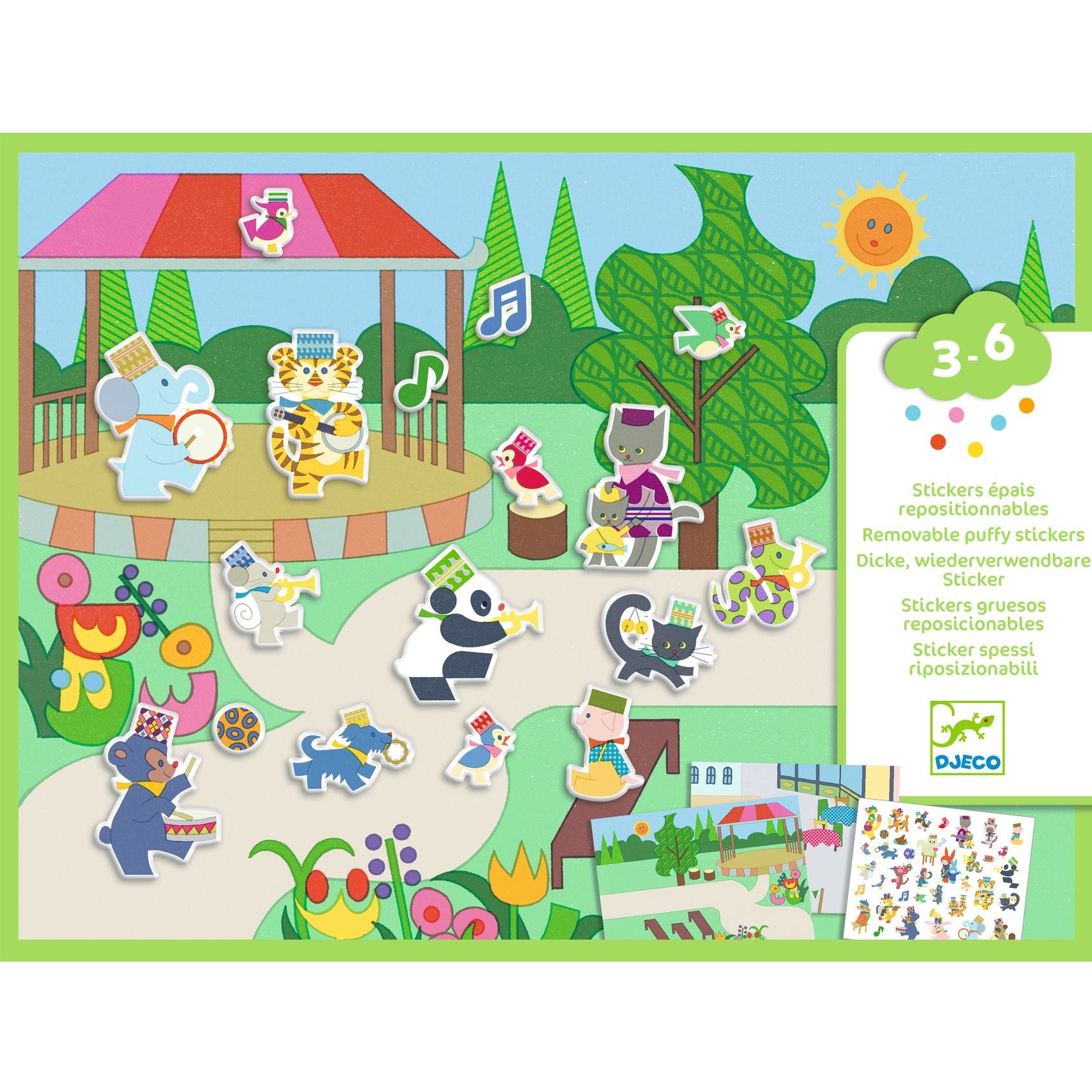 Stickers repositionnables Fanfare Djeco