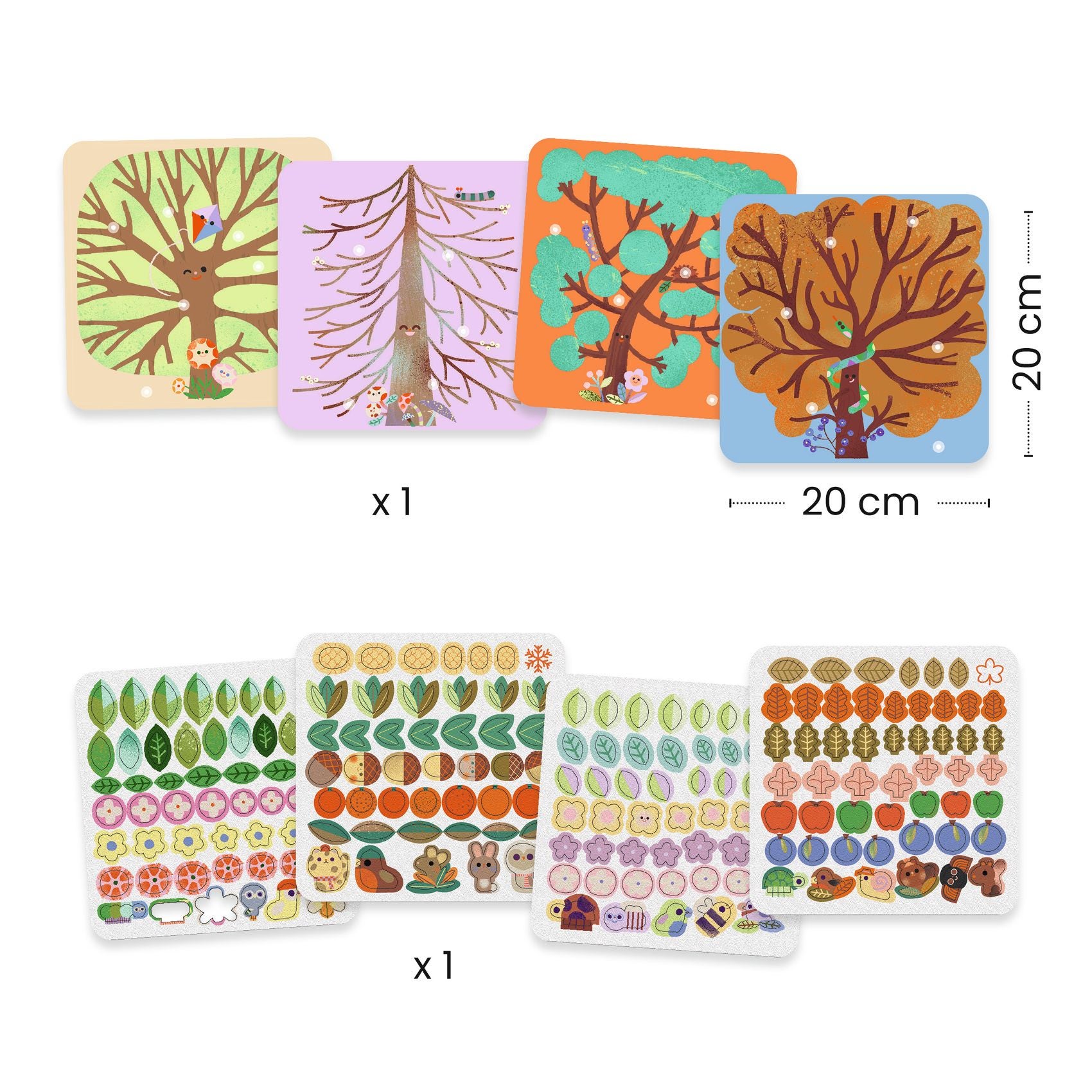 Tableau feutrine la ronde des saisons Djeco