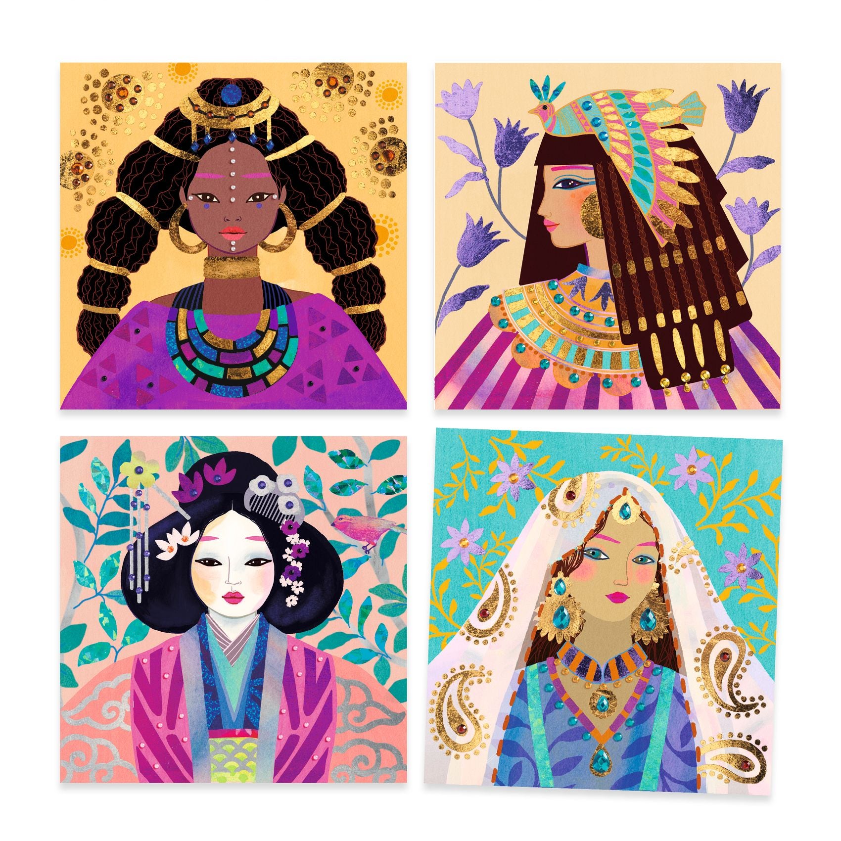 Tableaux a metalliser Parures precieuses Djeco