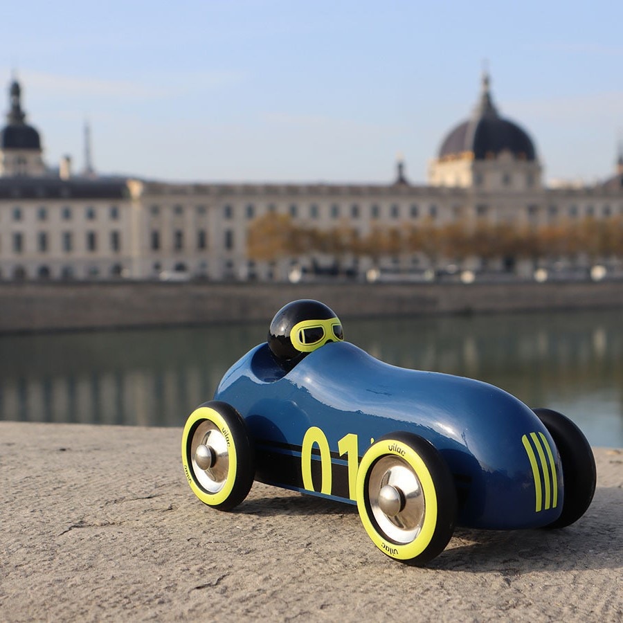 Voiture Old sport compet bleue nuit Vilac