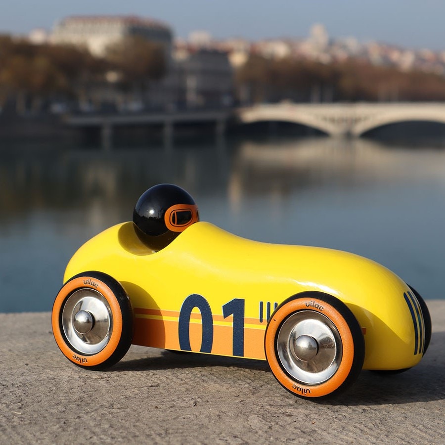Voiture Old sport compet jaune Vilac