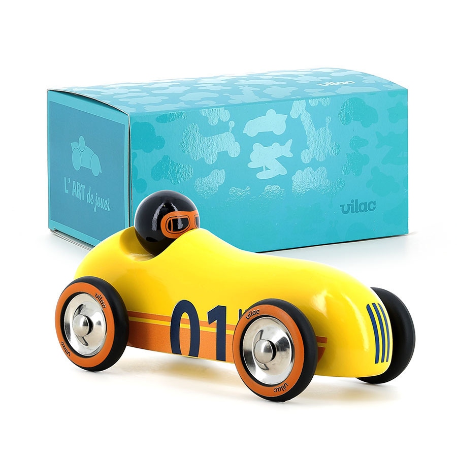 Voiture Old sport compet jaune Vilac