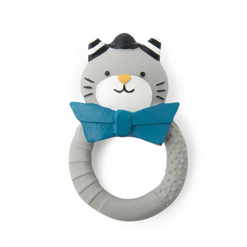 Anello di dentizione Gatto grigio Les Moustaches Moulin Roty
