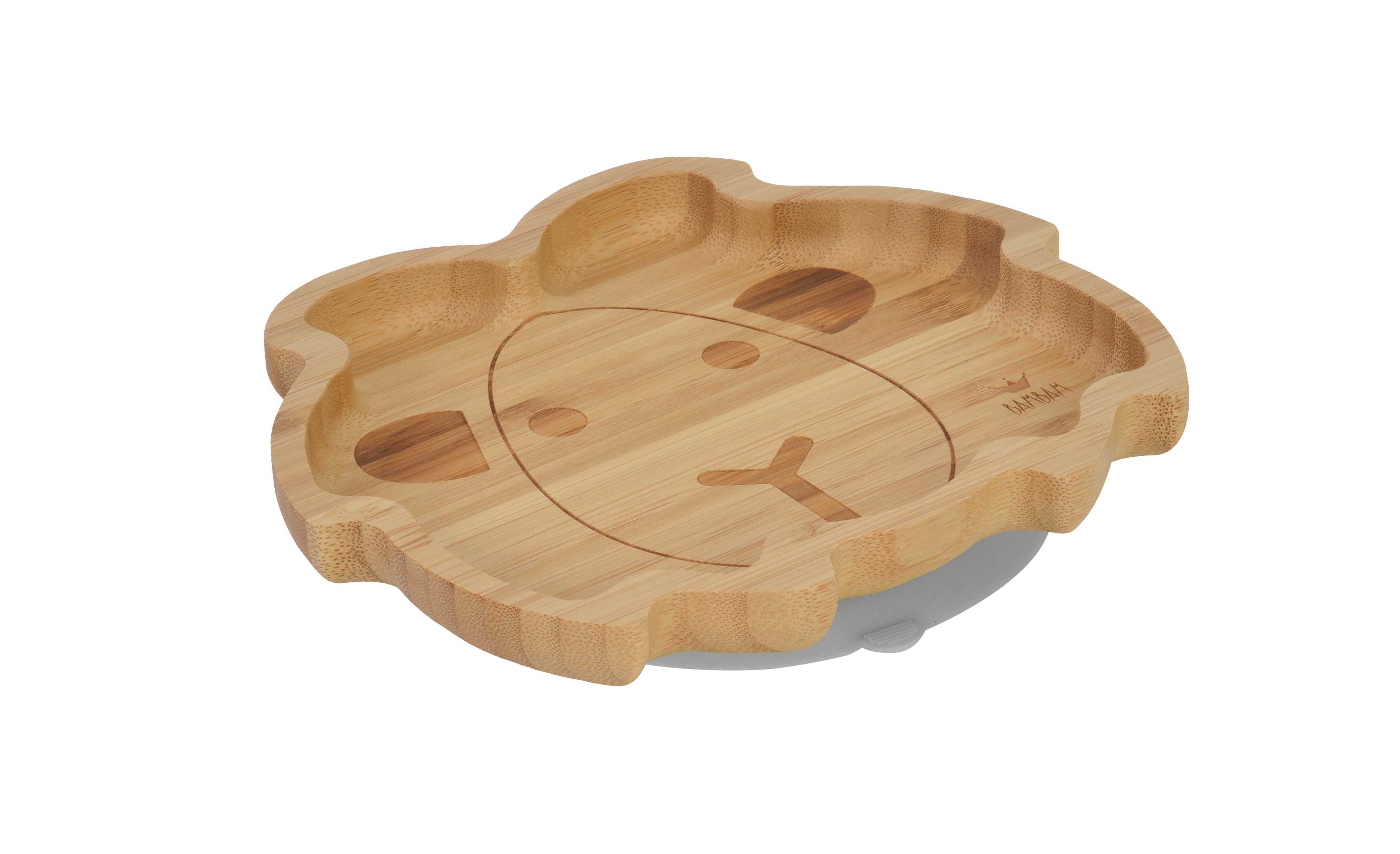 Assiette ventouse Lion en bambou BamBam